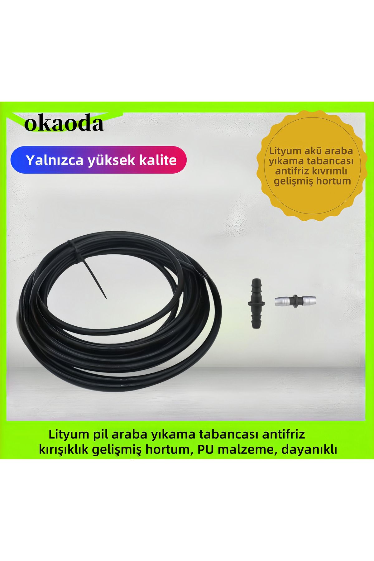 okaoda Lityum akülü araba yıkama tabancası antifriz ve kırışıklık önleyici hortum 5M
