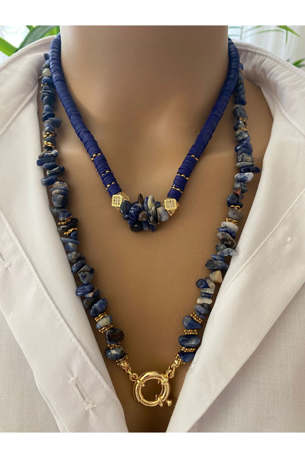 NOVANA Lapis Lazuli Doğal Taş Kolye