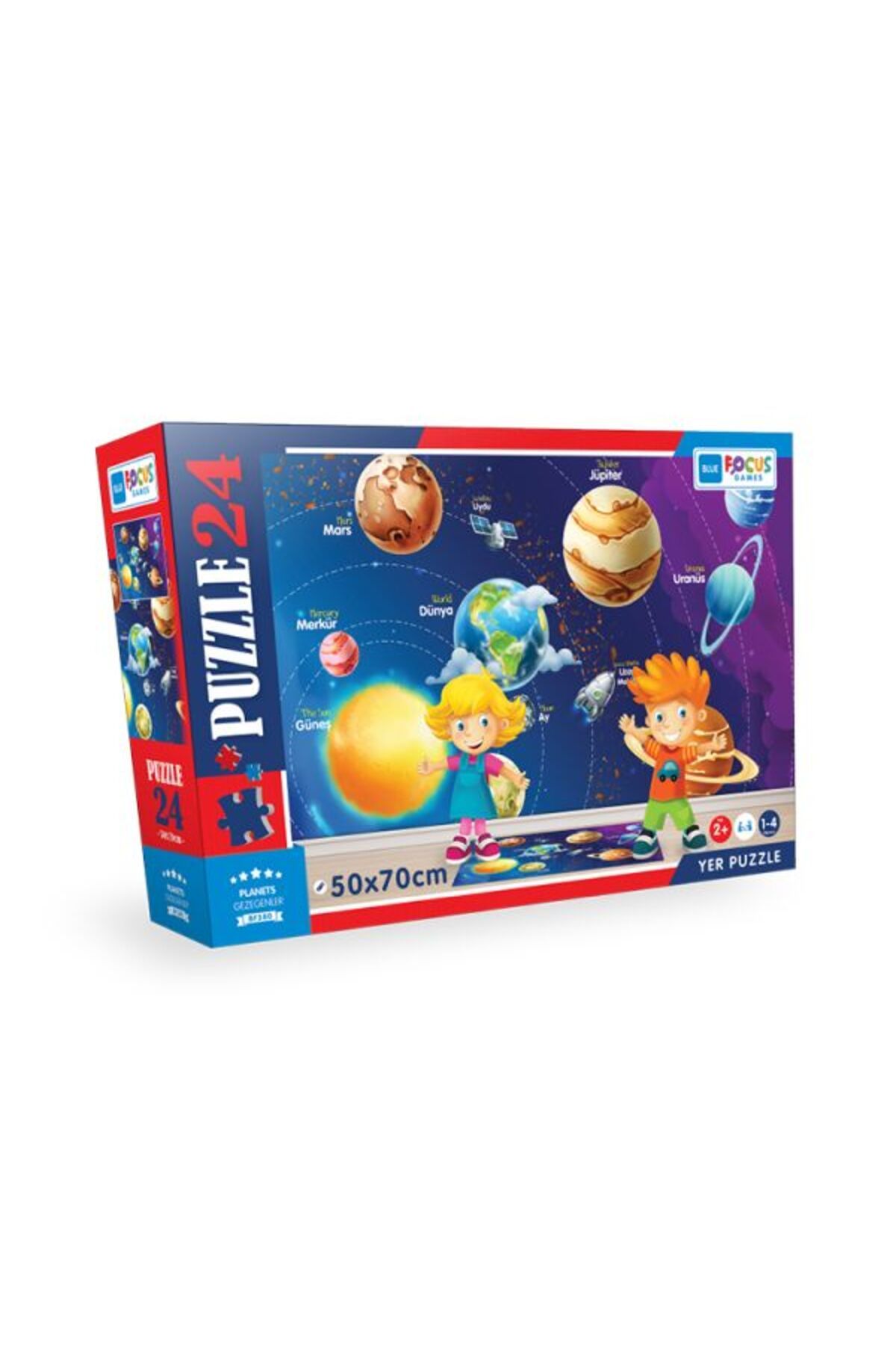 Karatay Yayınları Blue Focus Planets Gezegenler Puzzle 24 Parça