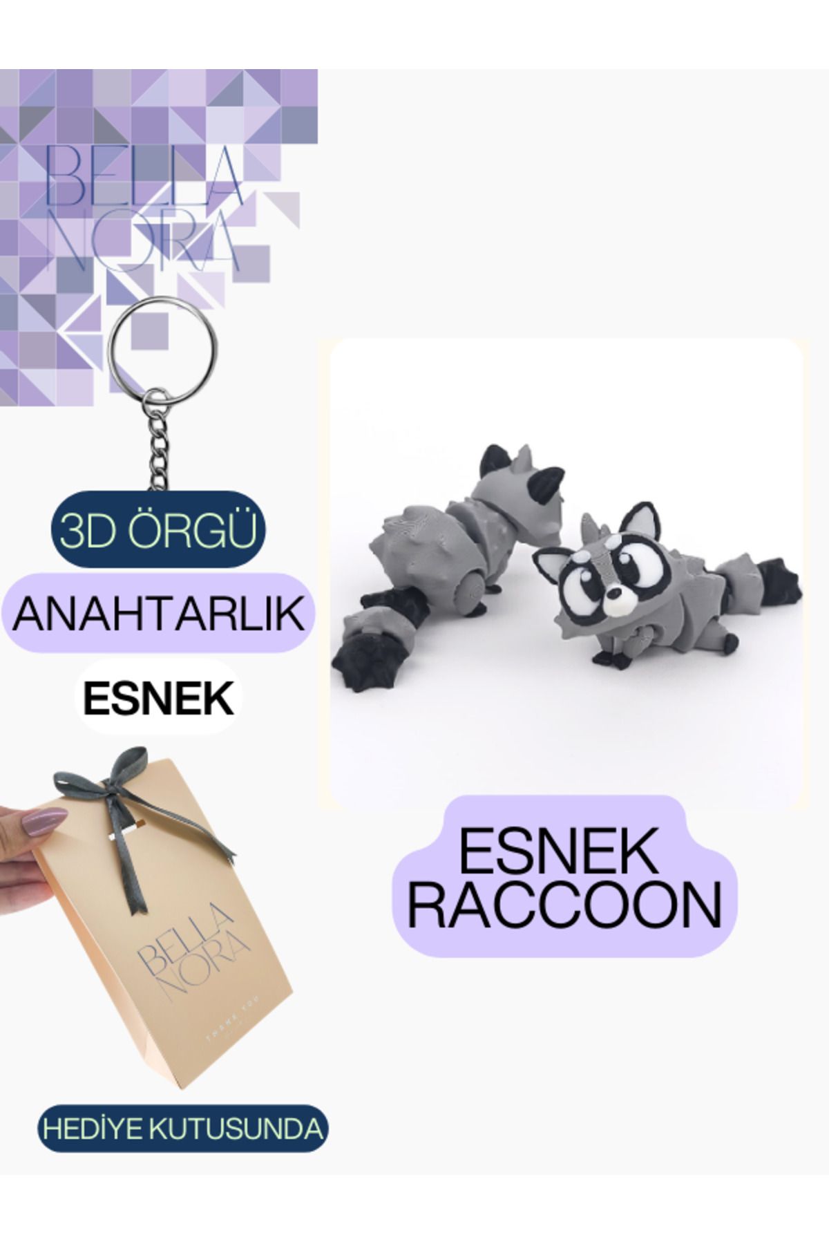 Bellanora Örgü Anahtarlık En Sevilen Animasyon Çizgi Film Hayvan Kahramanları Amigurumi Özel Hediye Kutusunda