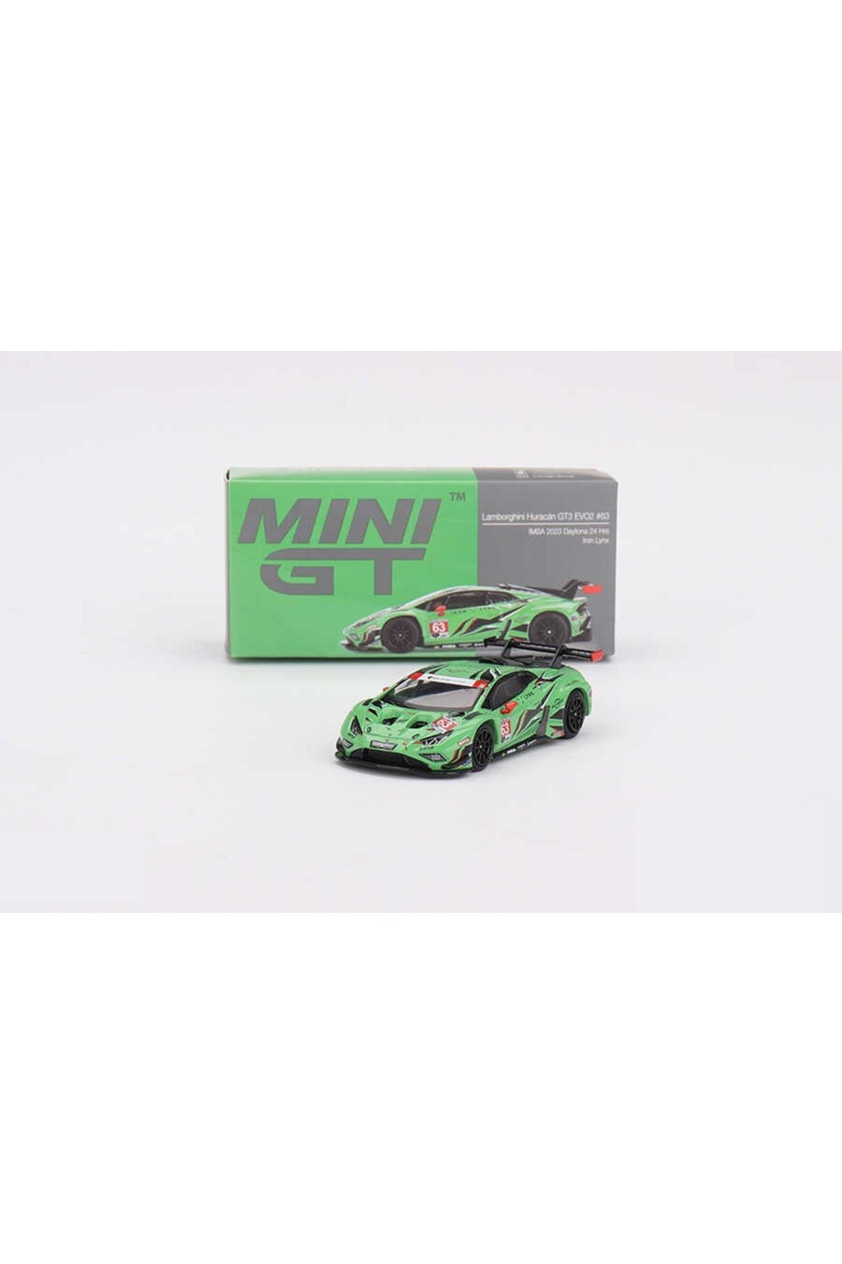 mini gt 1/64 Lamborghini Huracán GT3 EVO2 Iron Lynx IMSA 2023 Daytona 24 Hrs