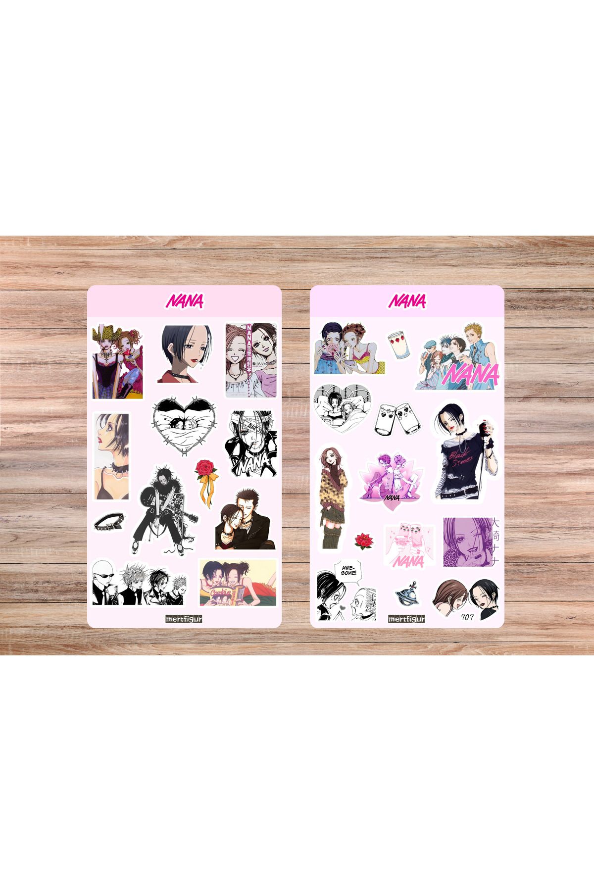 mertfigur Nana Anime Sticker Etiket