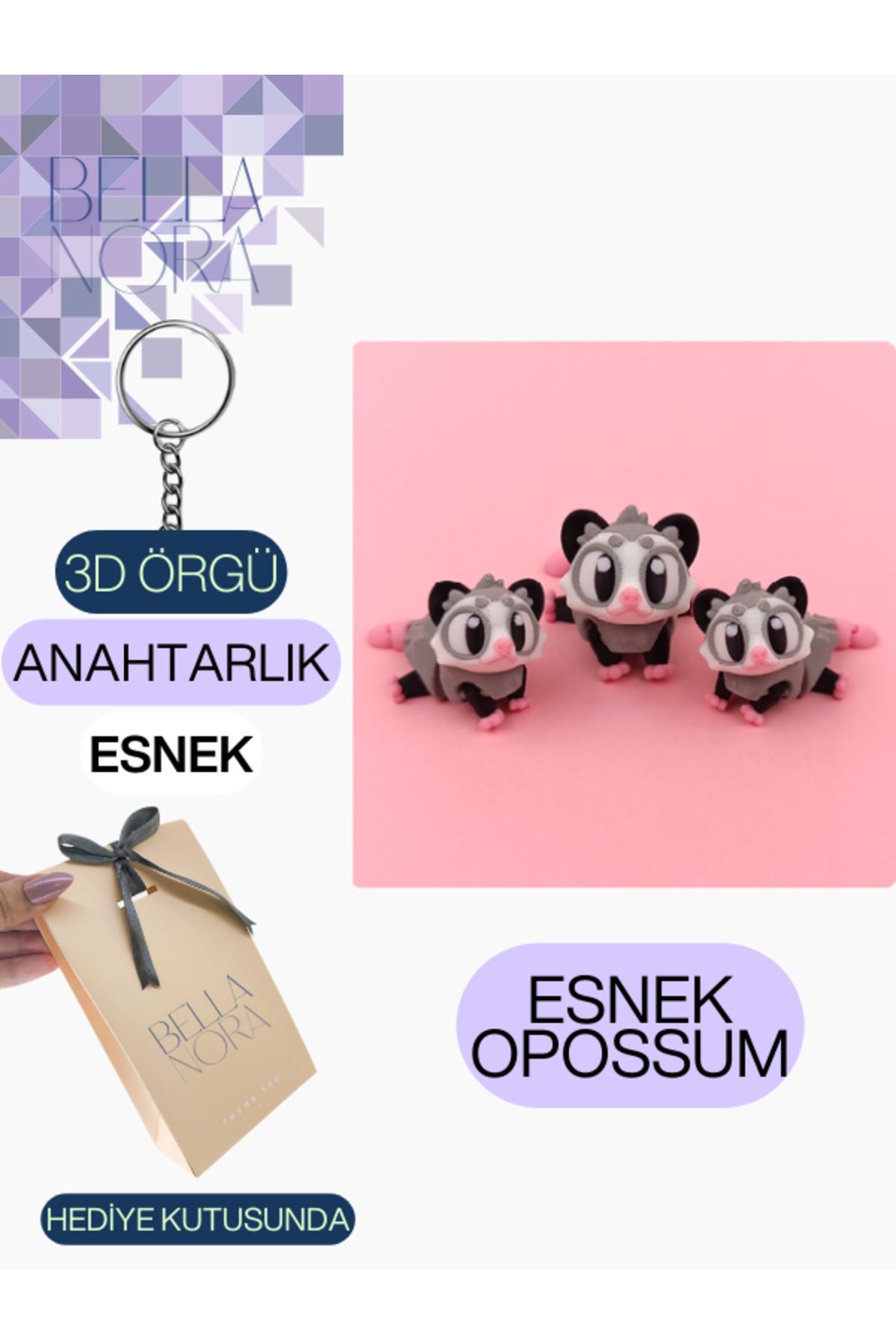 Bellanora Örgü Anahtarlık En Sevilen Animasyon Çizgi Film Hayvan Kahramanları Amigurumi Özel Hediye Kutusunda