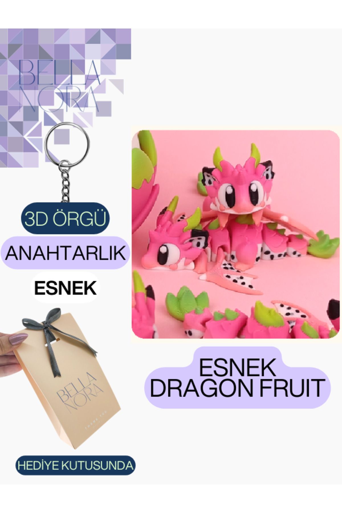Bellanora Örgü Anahtarlık En Sevilen Animasyon Çizgi Film Hayvan Kahramanları Amigurumi Özel Hediye Kutusunda