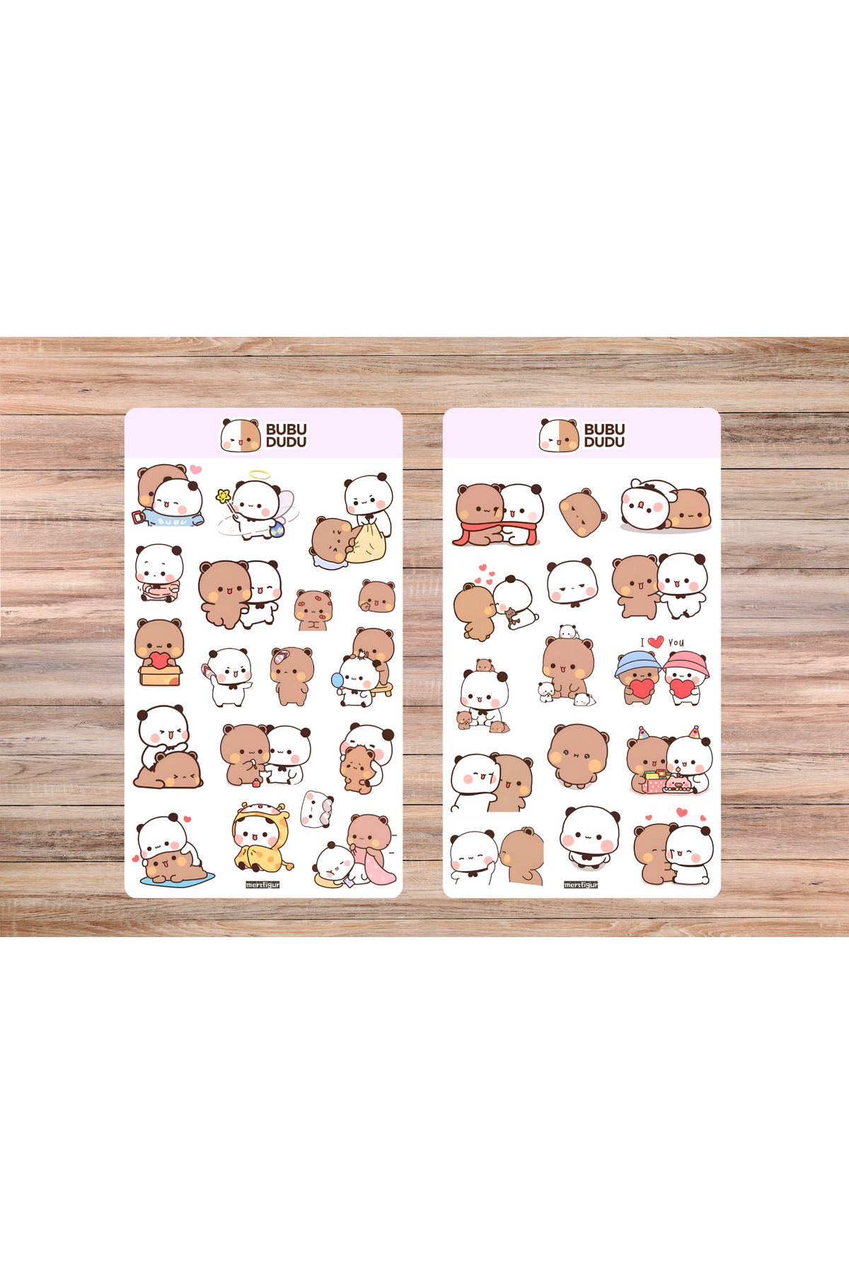 mertfigur Bubu Dudu Anime Sticker Etiket