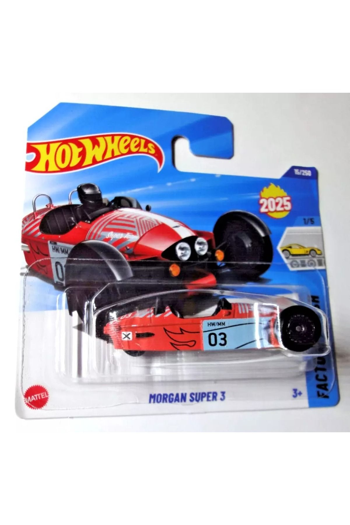 HOT WHEELS Morgan Super 3 – Factory Fresh Serisi 15/250 2025 Model Araba