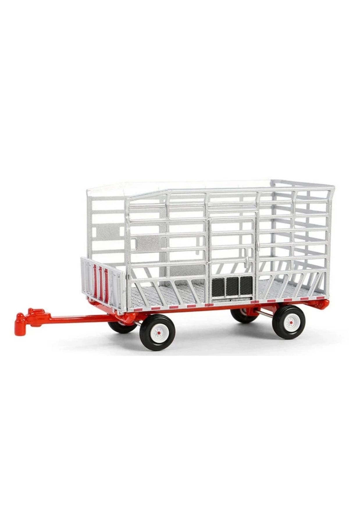 Eng Nessiworld Greenlight 1/64 Down on the Farm Series 9- Silver & Red Bale Throw Wagon