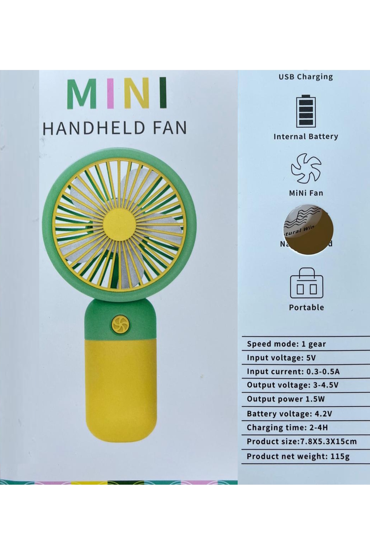 Ventus Concord Ms50 Mini Fan Vantilatör Şarj Edilebilir Pilli