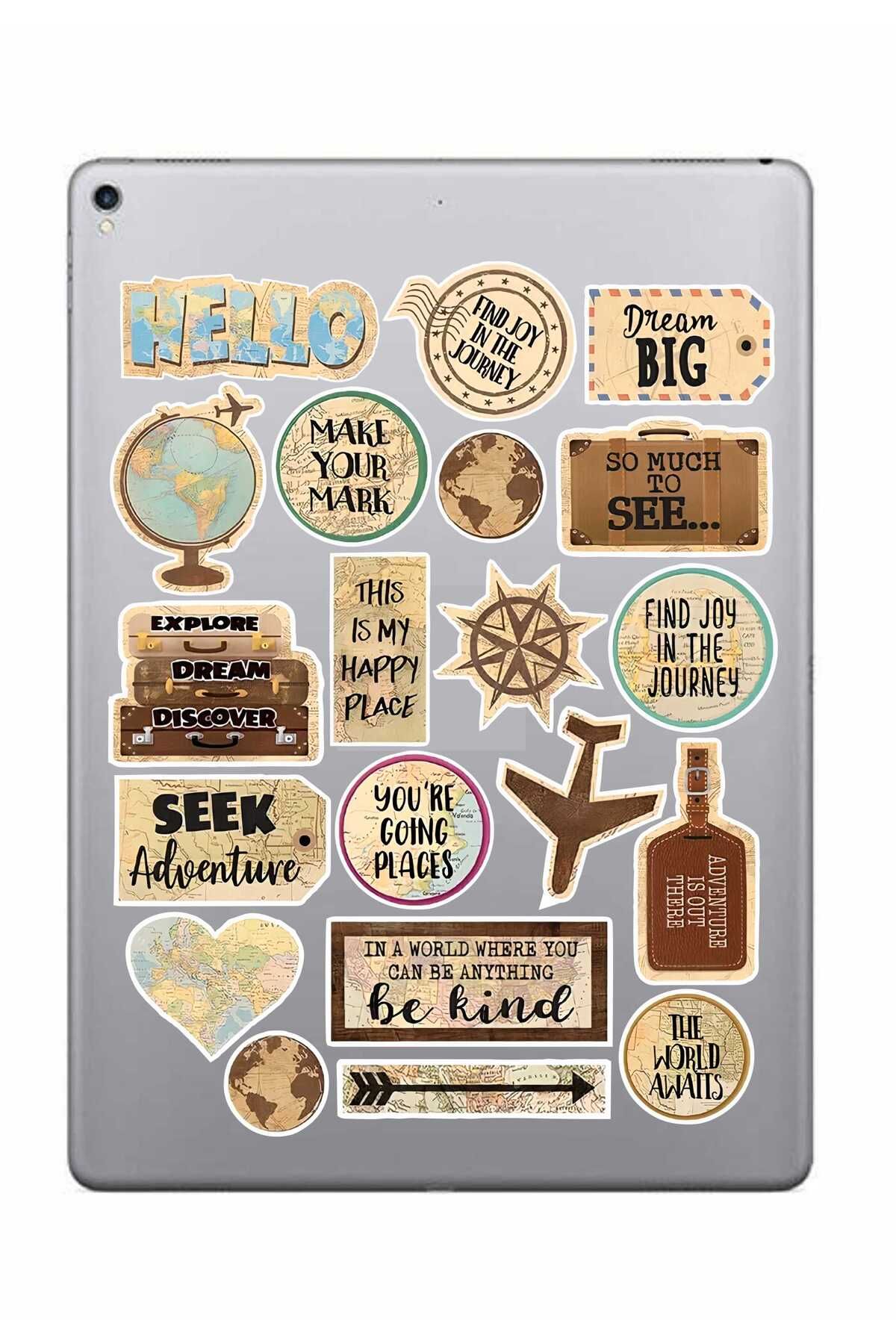 hediyenebak Vintage Old Retro Sticker Seti | Laptop Ajanda Pc Tablet Telefon Defter Etiket Bullet Journal