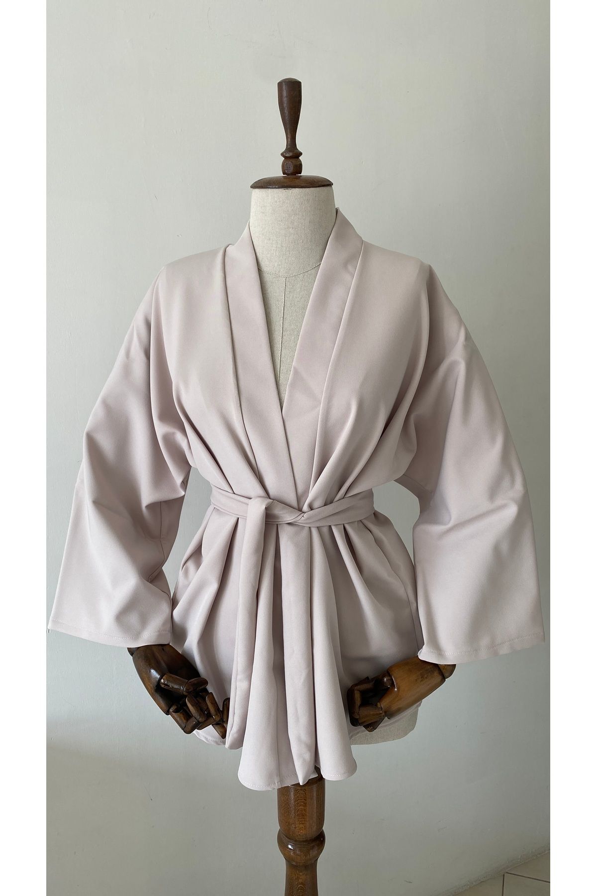 Glowear Atelier Powder Pink Kuşaklı Tasarım Kimono -