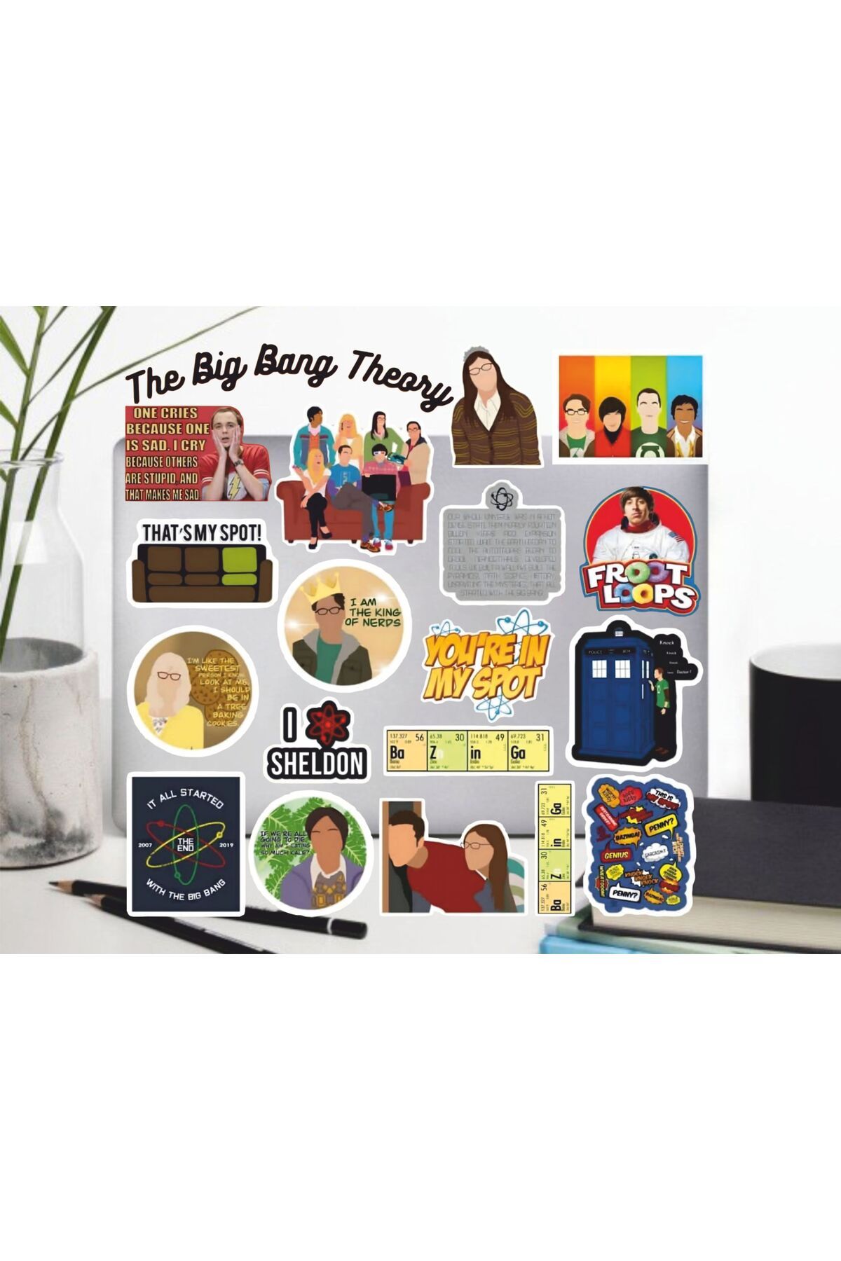 hediyenebak The Big Bang Seri 2 Sticker Seti | Laptop Ajanda Pc Tablet Telefon Defter Etiket Bullet Journal