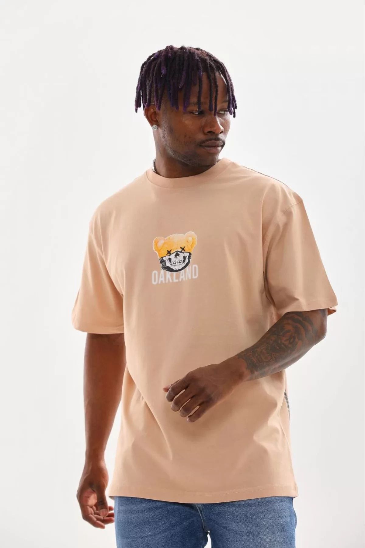 İndigo Park Tişört erkek Unisex Baskılı Oversize T-Shirt