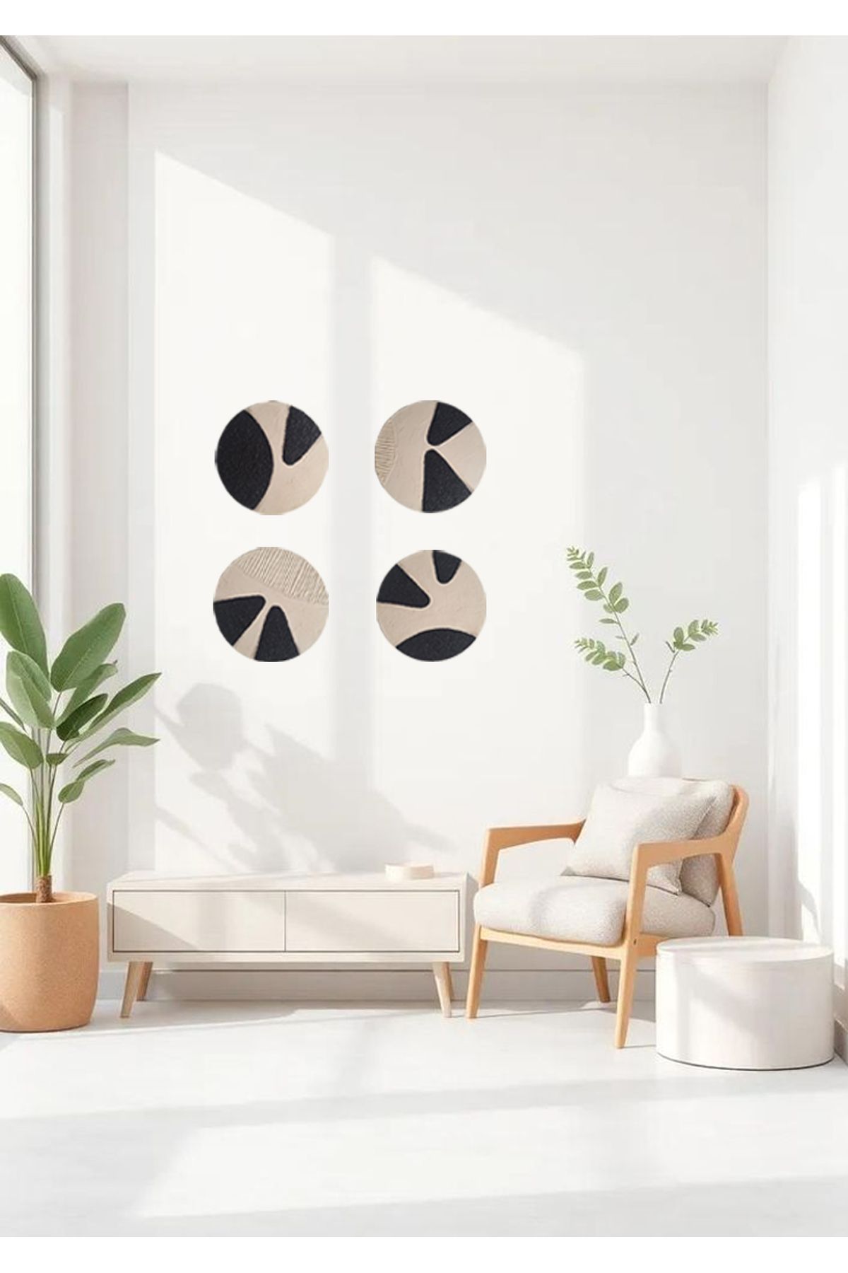 HandCo boho duvar tablo organik desen el yapımı mdf rölyef