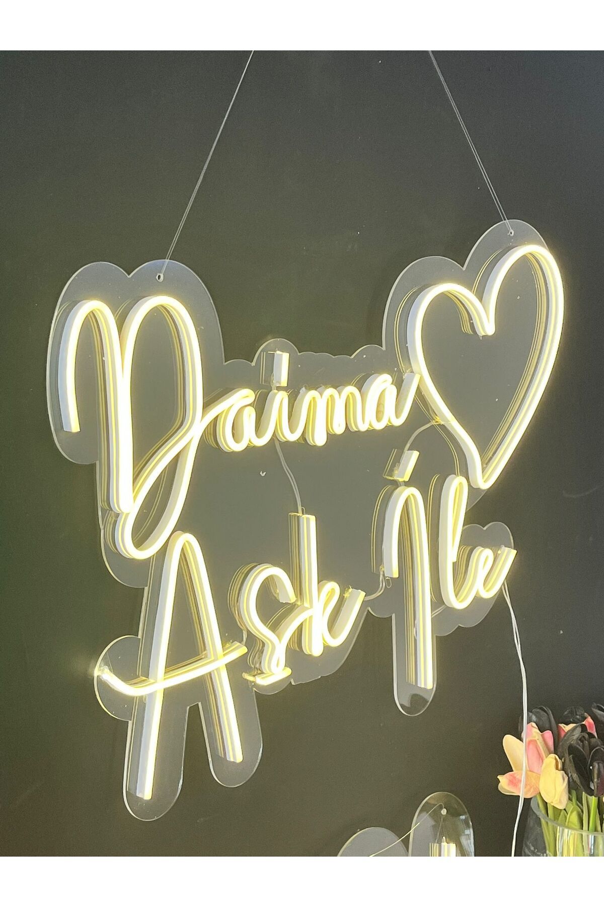Neon LED DAİMA AŞK İLE 60X40