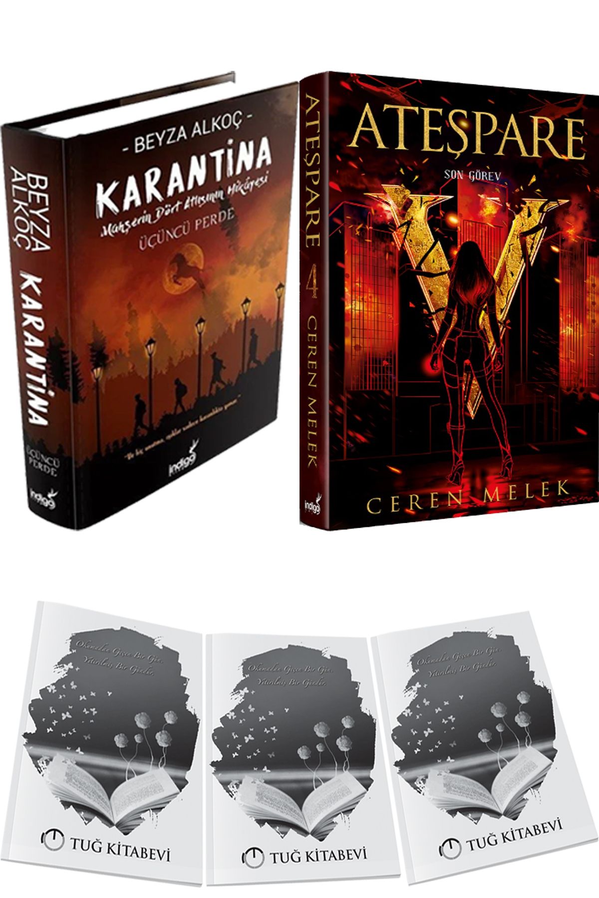 İndigo Kitap Karantina 3 Ciltli ve Ateşpare 4 Son Görev Ciltli + Hediyeli