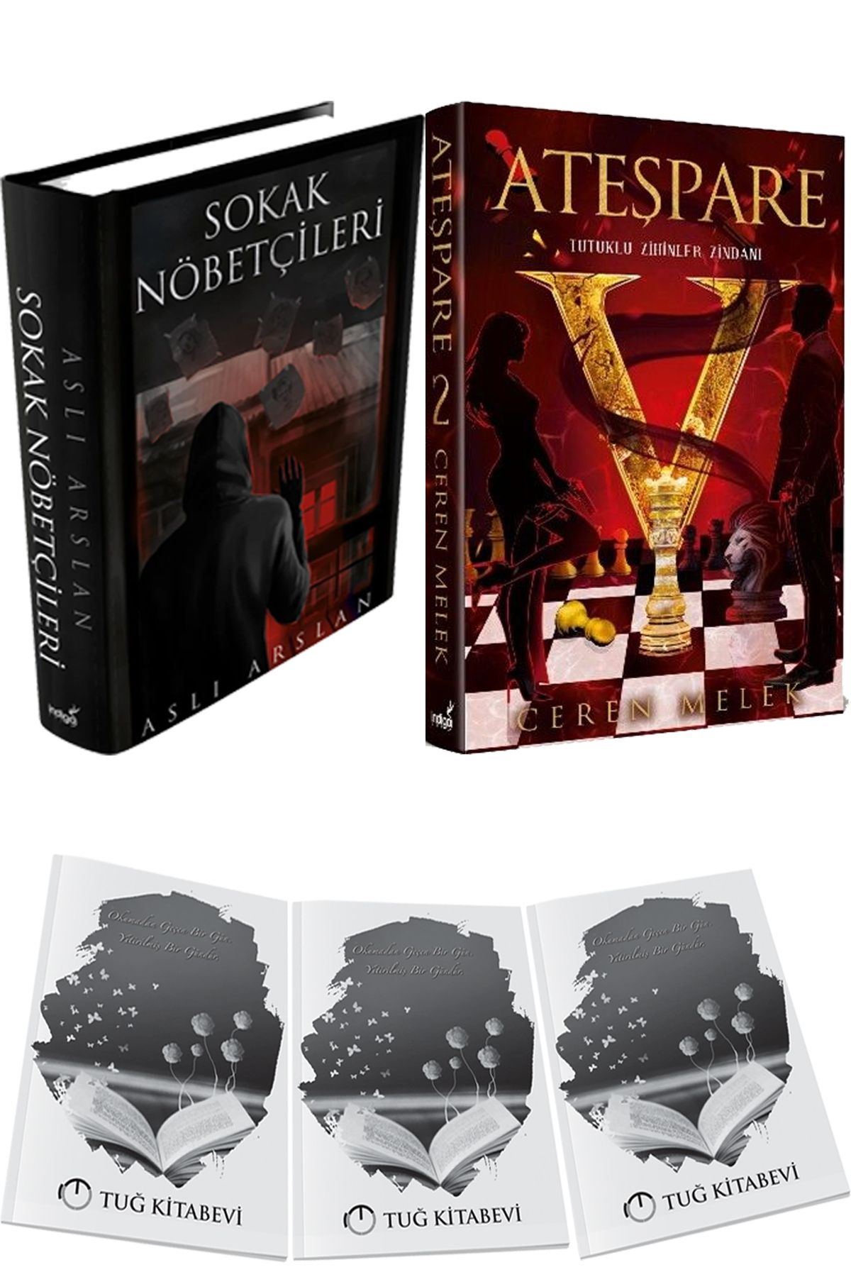 İndigo Kitap Sokak Nöbetçileri 1 Ciltli ve Ateşpare 2 Tutuklu Zihinler Zindanı Ciltli + Hediyeli