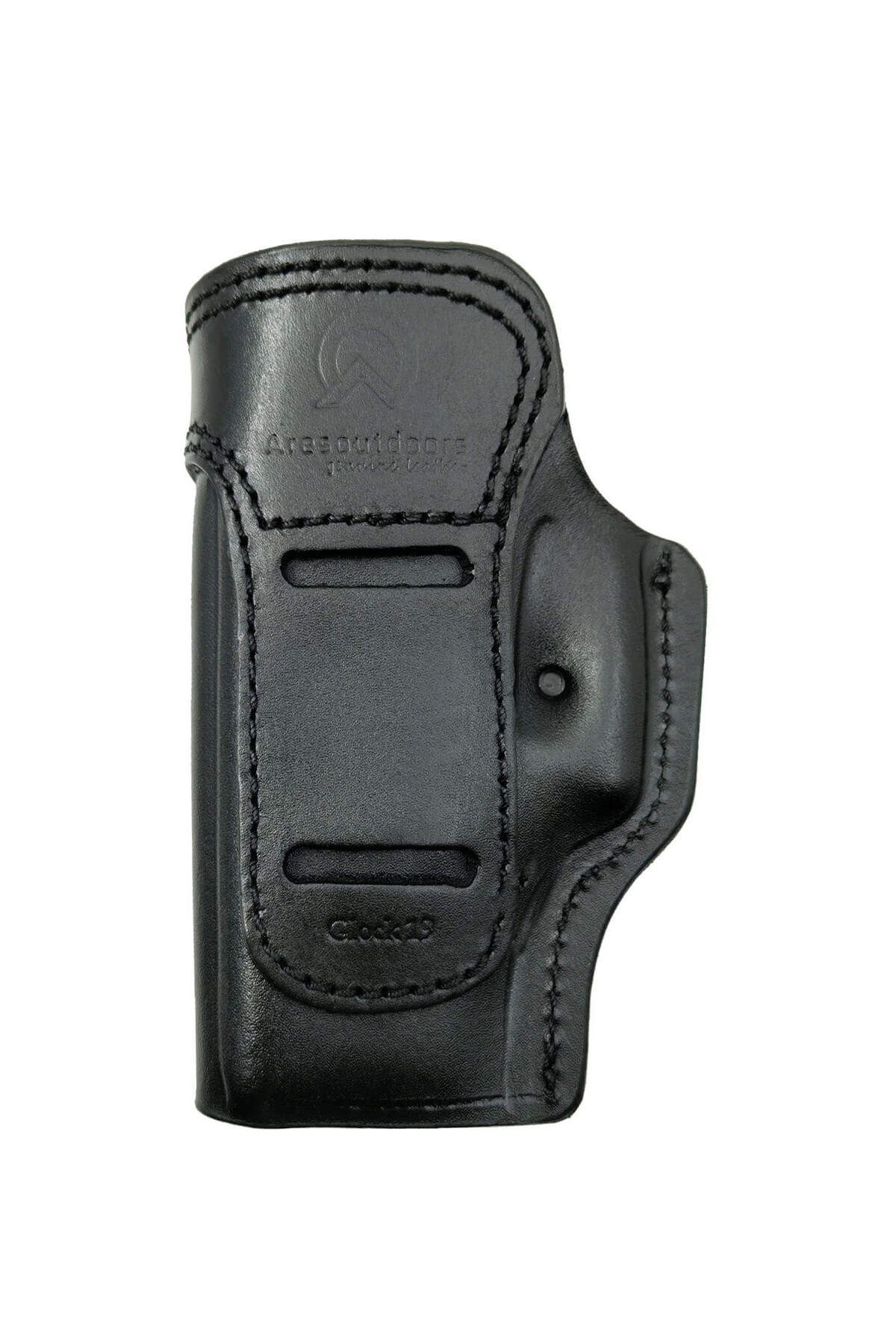 Aresoutdoors Glock 19 Uyumlu Yönü Değişebilir Gerçek Deri İç-Dış Siyah Silah Kılıfı