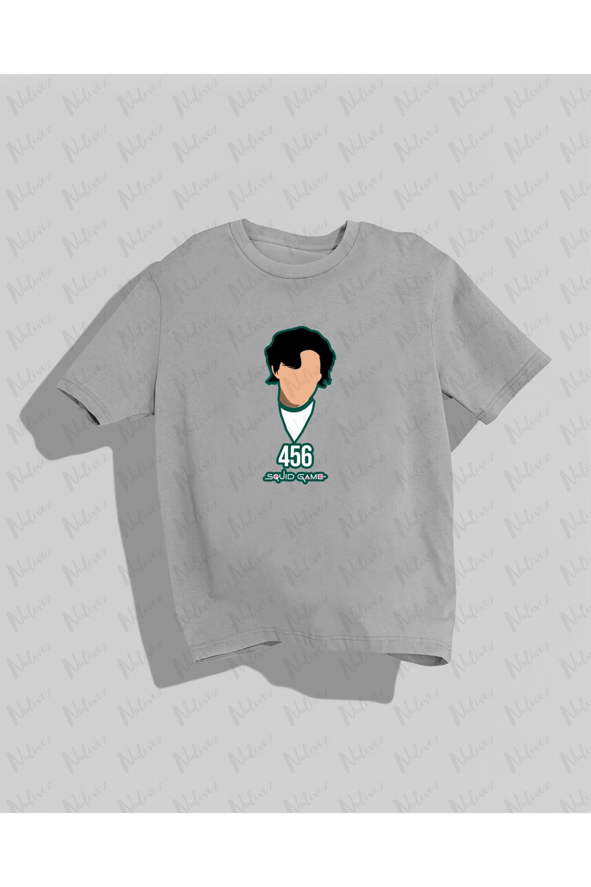 Nulivez Squid Game Tasarımı Baskılı Yüksek Kalite Kompakt Unisex Oversize T-Shirt