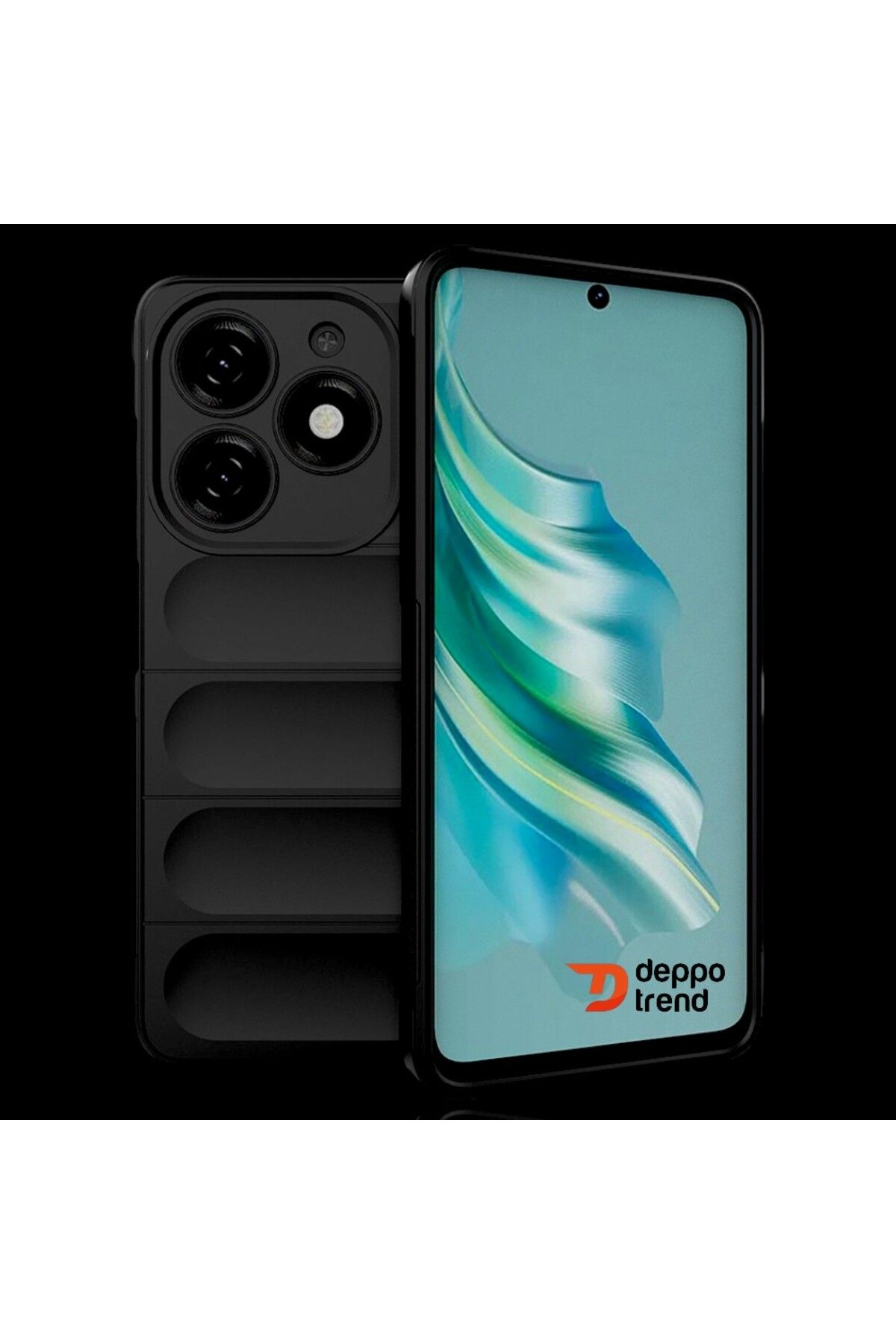 Deppo Trend Tecno Spark 20 Uyumlu Kılıf Kamera Korumalı Darbe Emici Şık Tasarımlı Koruyucu Silikon