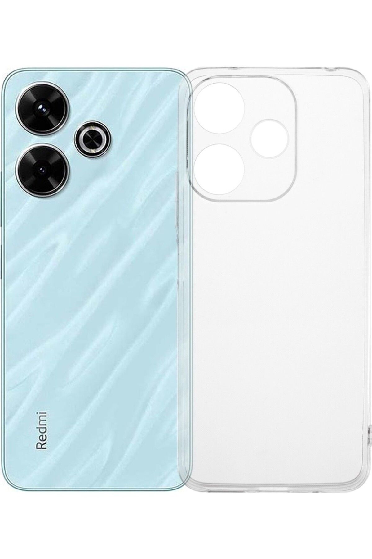 Leybaks Xiaomi Redmi 13 Uyumlu Dayanıklı Kaymaz Şeffaf Silikon Kılıf