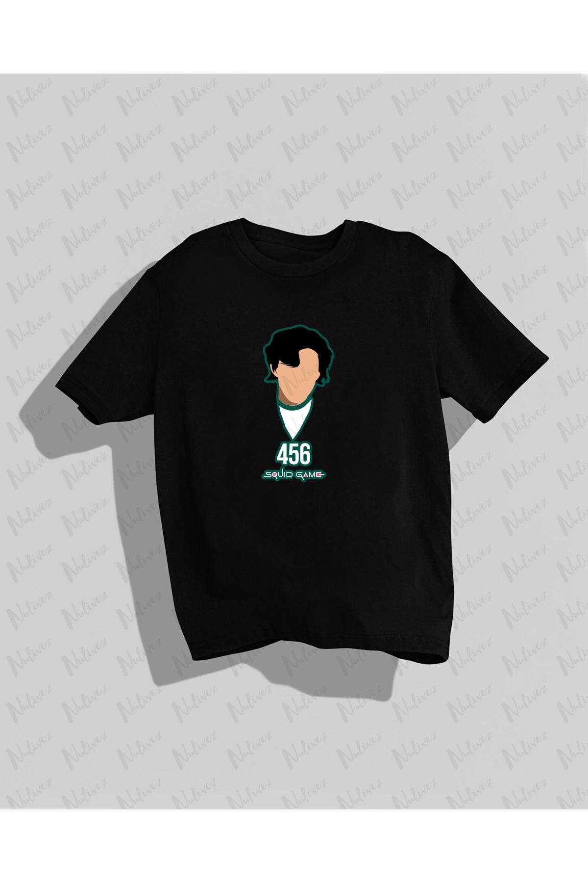 Nulivez Squid Game Tasarımı Baskılı Yüksek Kalite Kompakt Unisex Oversize T-Shirt