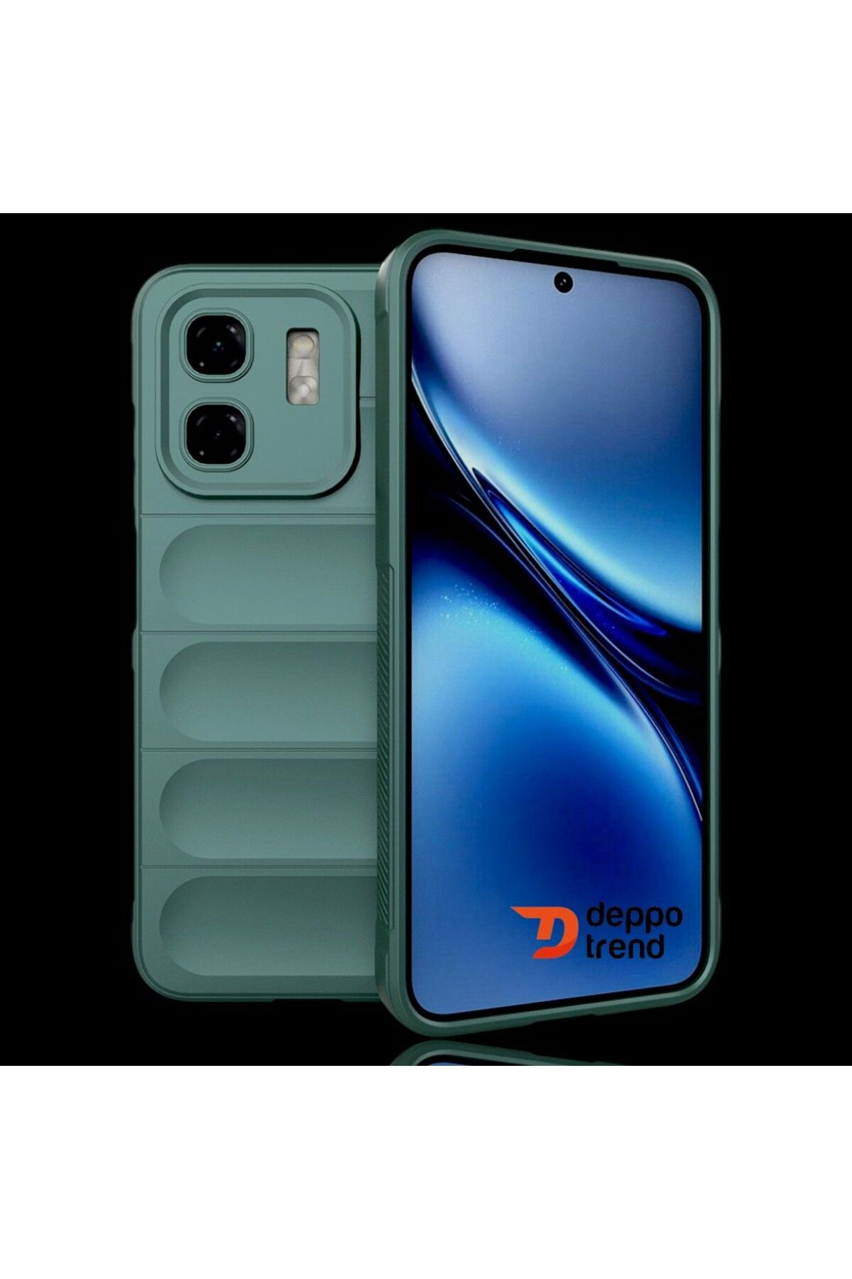 Deppo Trend İnfinix Hot 50i Uyumlu Kılıf Kamera Korumalı Darbe Emici Şık Tasarımlı Koruyucu Silikon Kapak