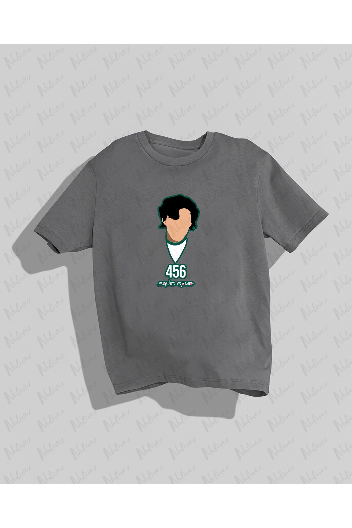 Nulivez Squid Game Tasarımı Baskılı Yüksek Kalite Kompakt Unisex Oversize T-Shirt