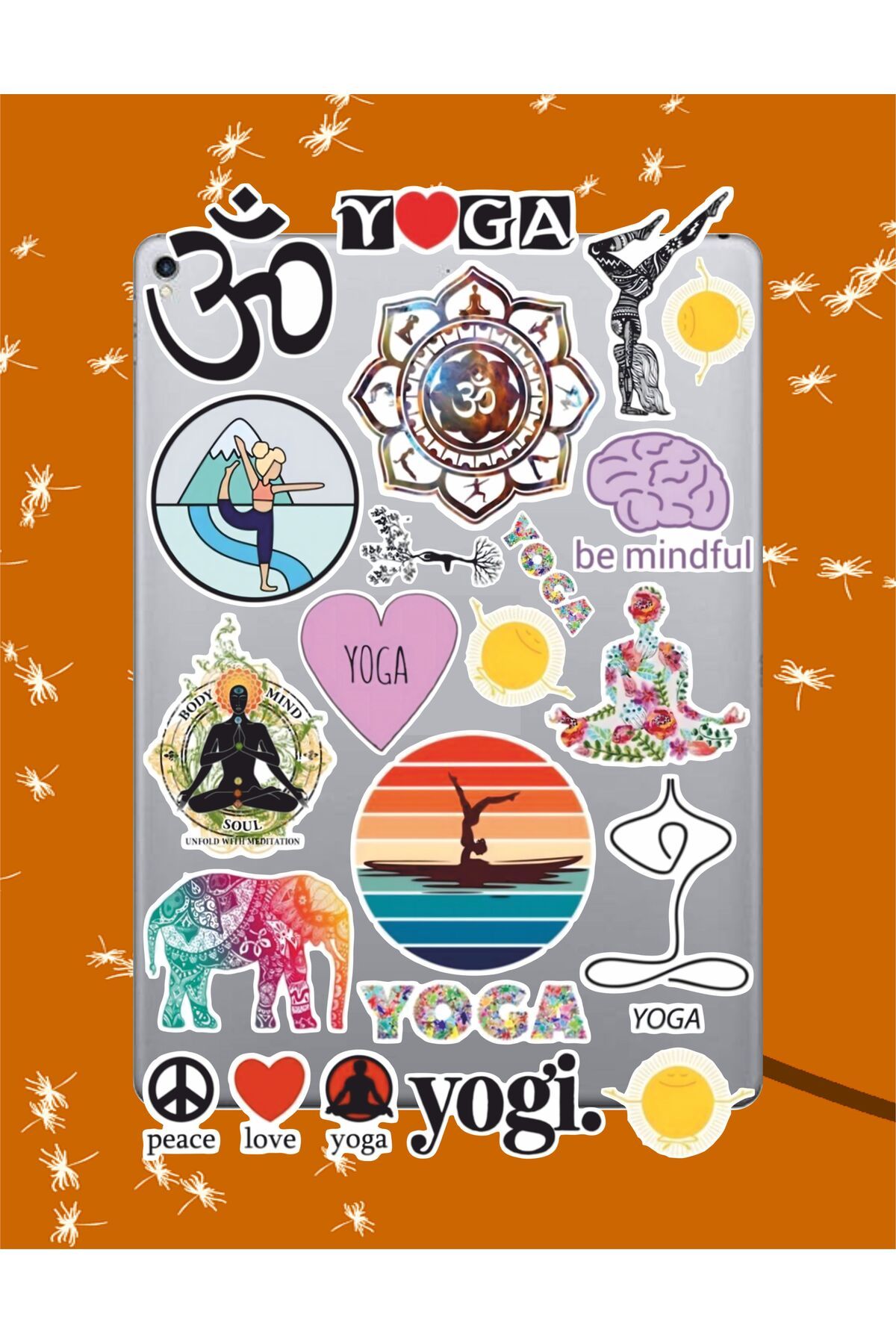 hediyenebak Yoga Seri 1 Sticker Seti | Laptop Ajanda Pc Tablet Telefon Defter Etiket Bullet Journal