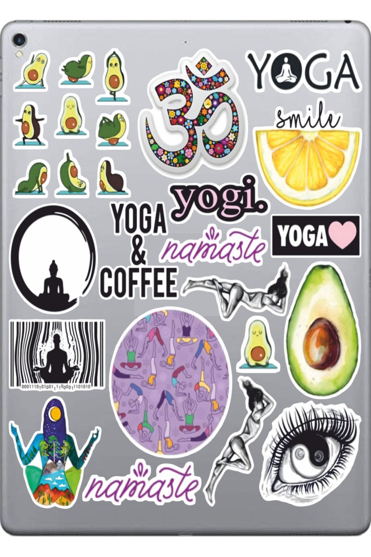 hediyenebak Yoga Seri 3 Sticker Seti | Laptop Ajanda Pc Tablet Telefon Defter Etiket Bullet Journal
