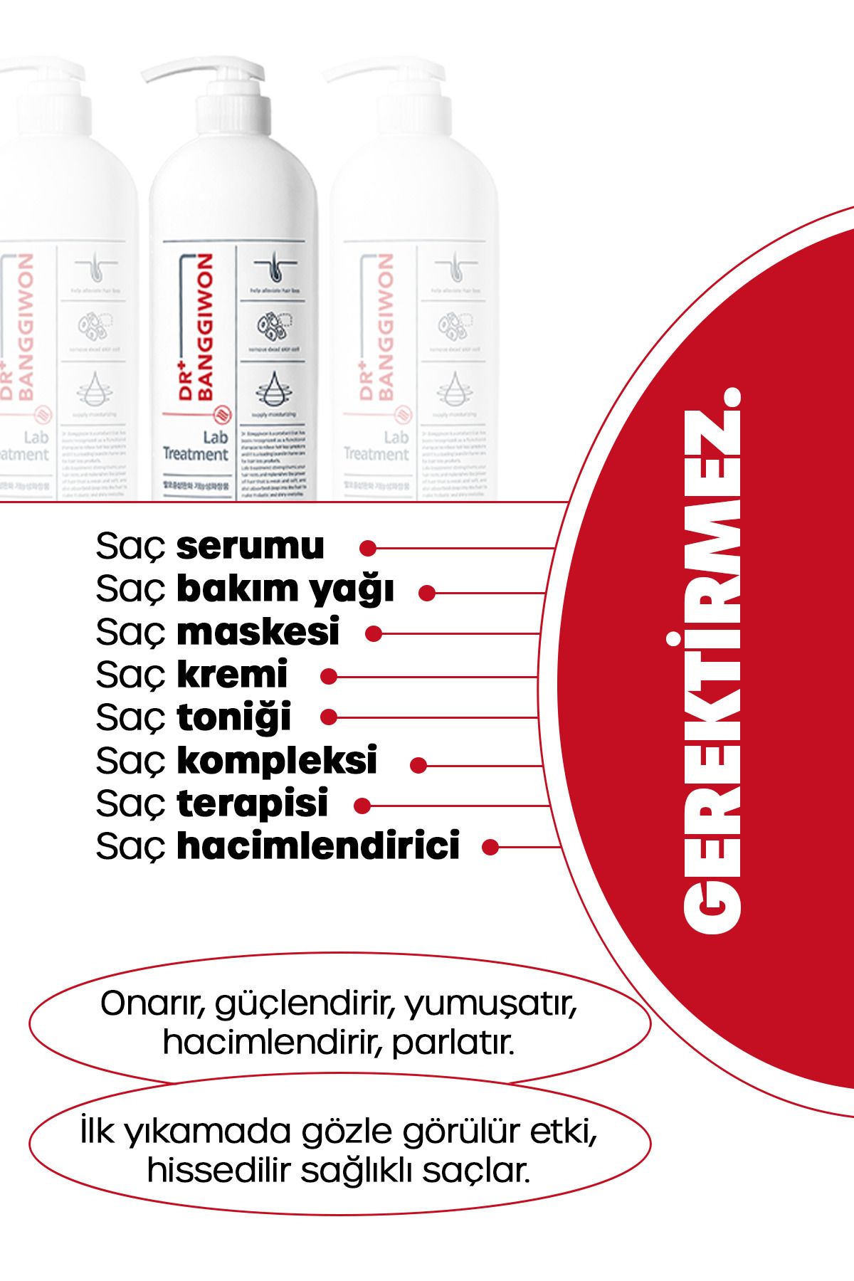 DR BANGGIWON Lab Treatment Yeniden Yapılandırıcı, 7 Tip Protein Içeren Yoğun Hasarlı Ve Yıpranmış Saçlar 1000 ml