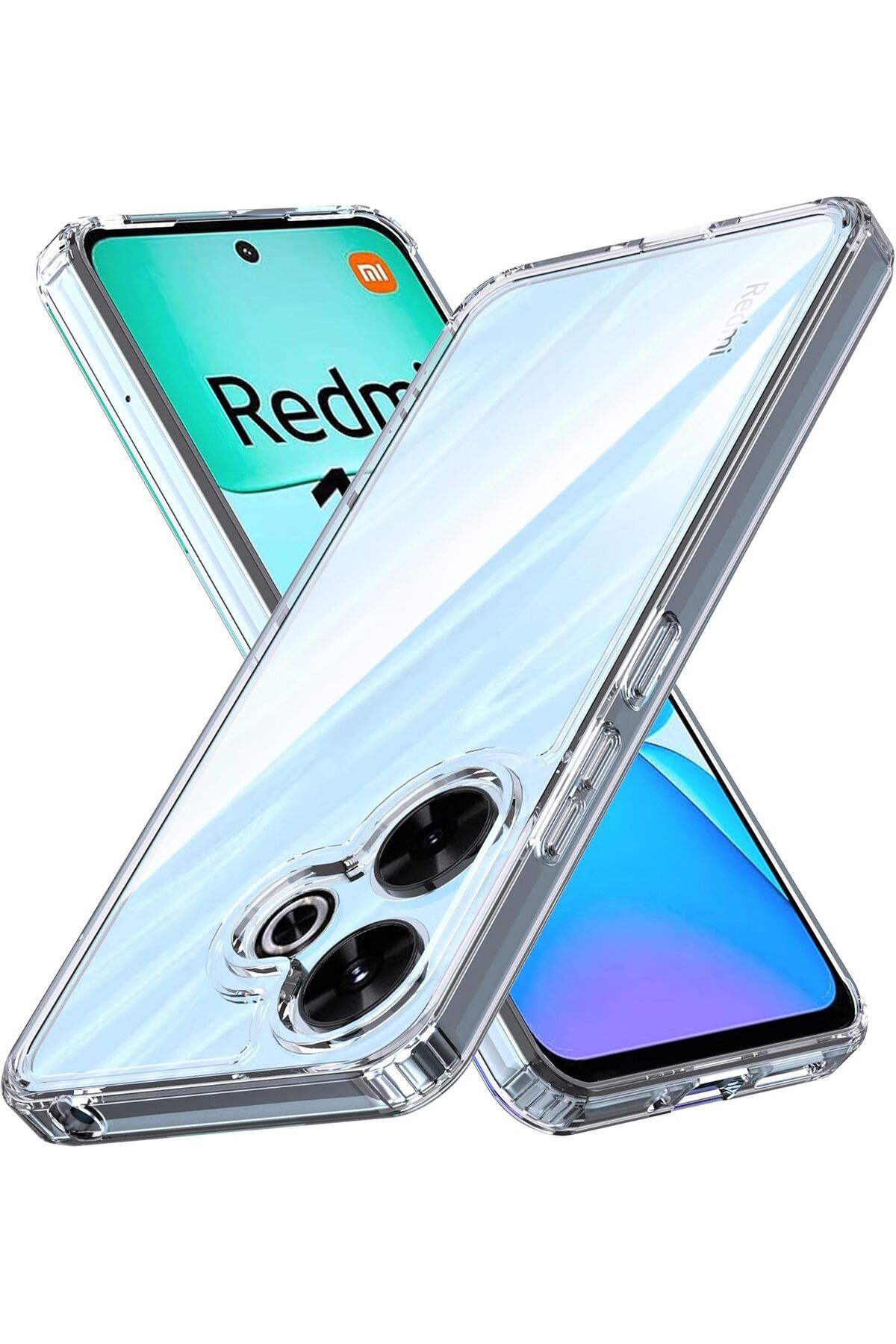Leybaks Xiaomi Redmi 13 Uyumlu Dayanıklı Kaymaz Şeffaf Silikon Kılıf
