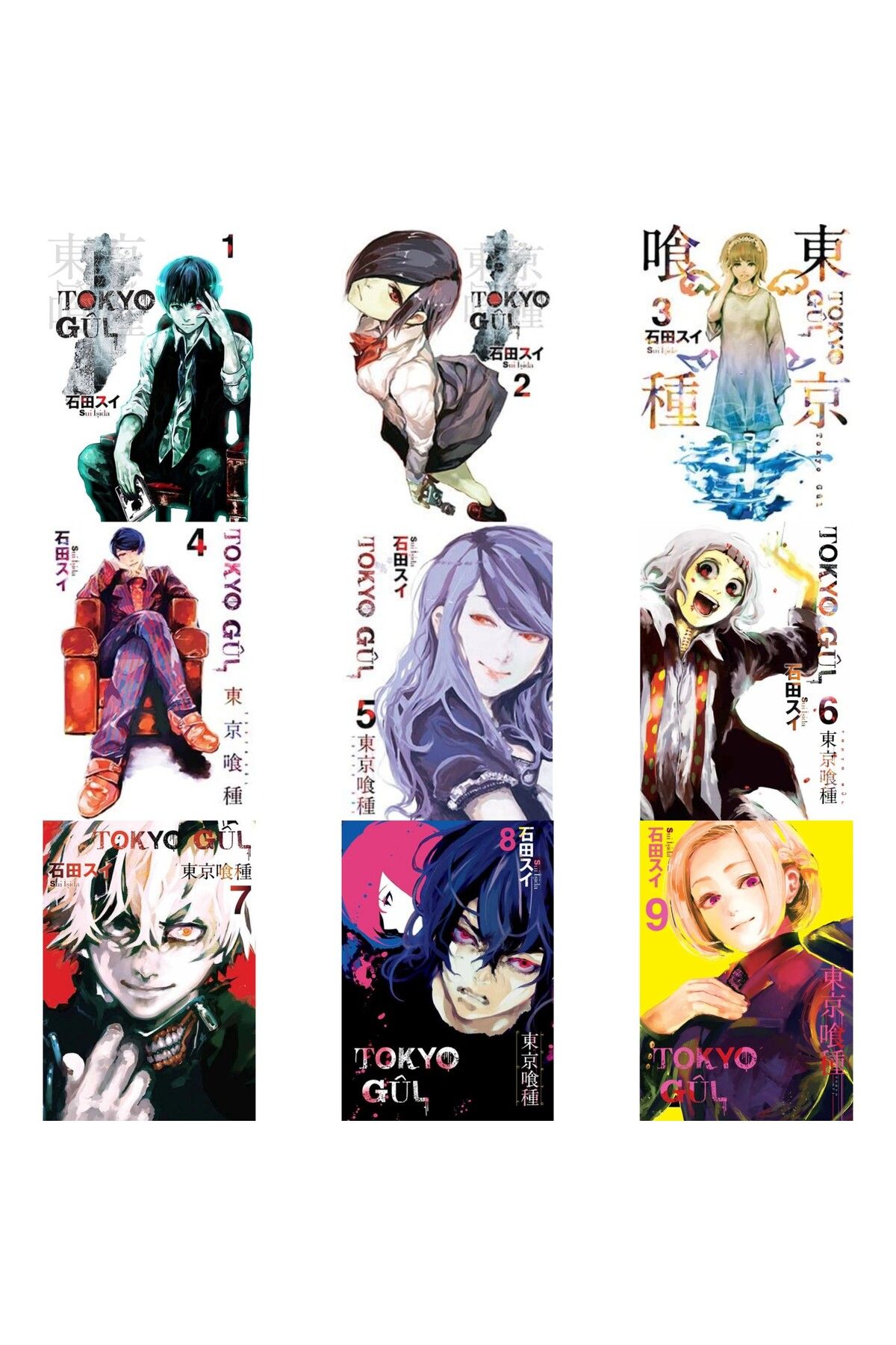 Gerekli Şeyler Yayıncılık Tokyo Gul 1-2-3-4-5-6-7-8-9. Ciltler 9 lu Manga Seti