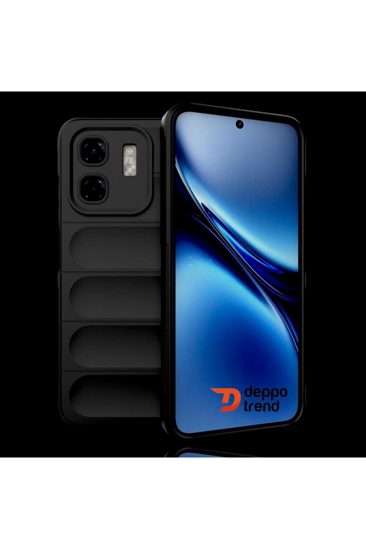 Deppo Trend İnfinix Hot 50i Uyumlu Kılıf Kamera Korumalı Darbe Emici Şık Tasarımlı Koruyucu Silikon Kapak