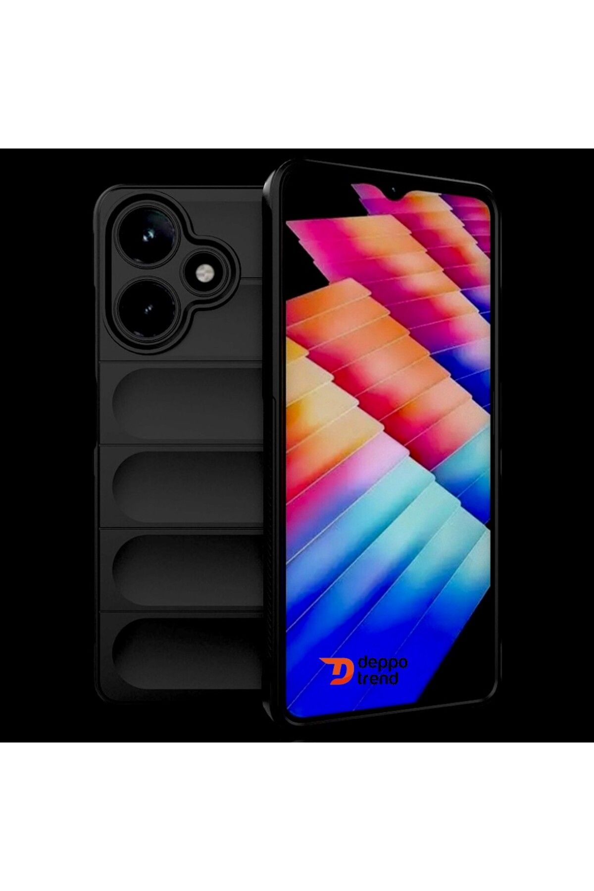 Deppo Trend İnfinix Hot 30i Uyumlu Kılıf Kamera Korumalı Darbe Emici Şık Tasarımlı Koruyucu Silikon Kapak