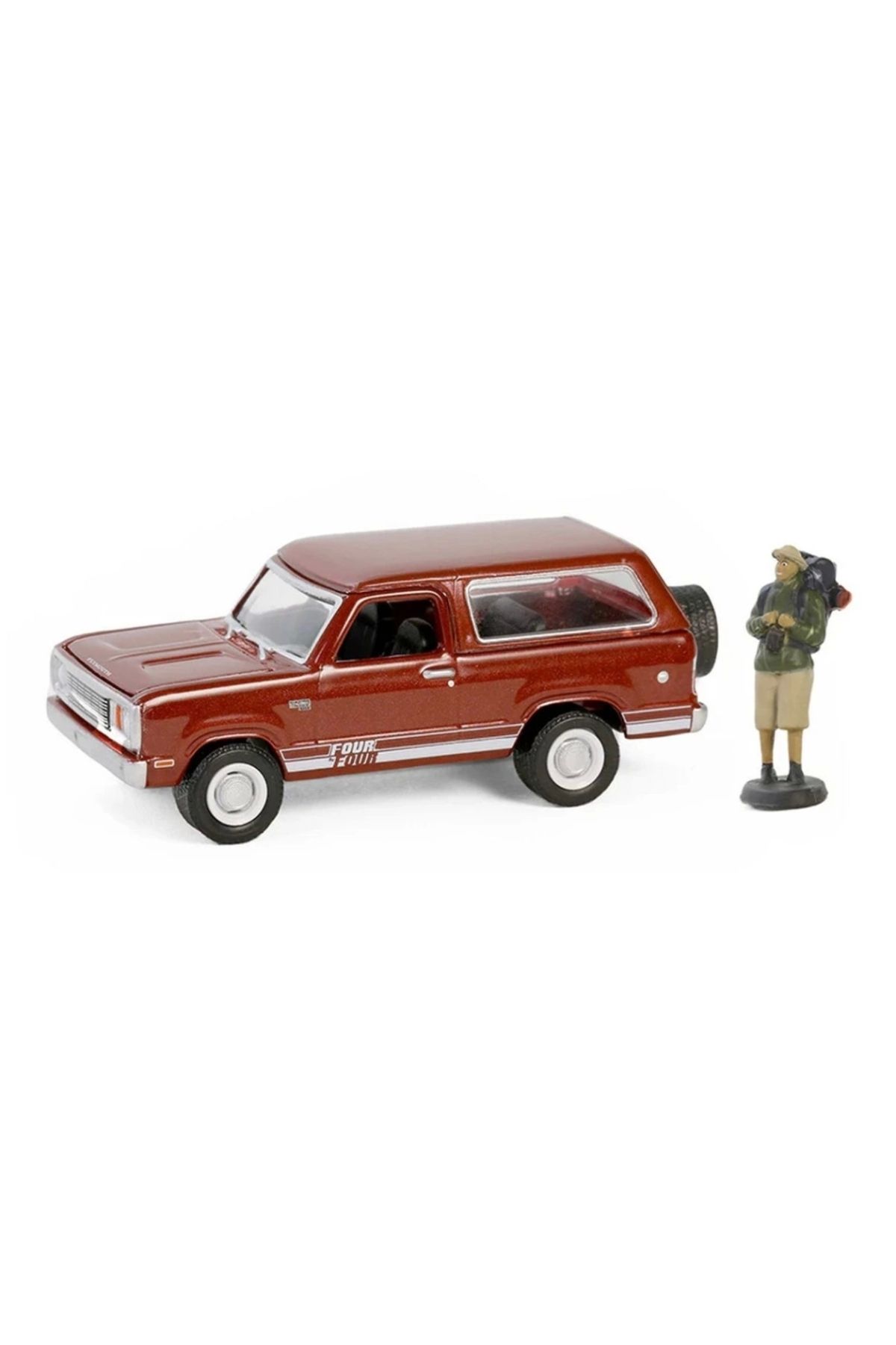 Eng Nessiworld Greenlight 1/64 The Hobby Shop Series 16- 1978 Plymouth Trail Duster wiht Backpacker Figu