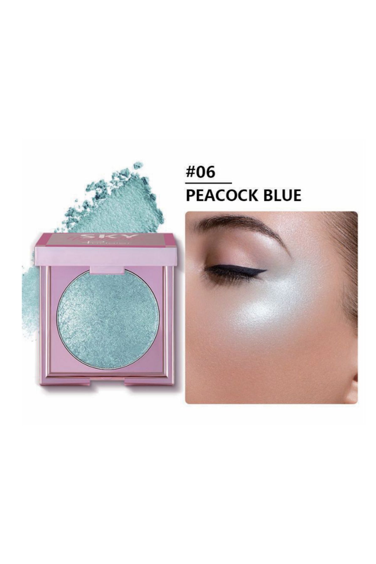 Pudaier Prizmatik yansımalara sahip toz aydınlatıcı - High Shine Soft Highlighter Palette 8 Shades vegan