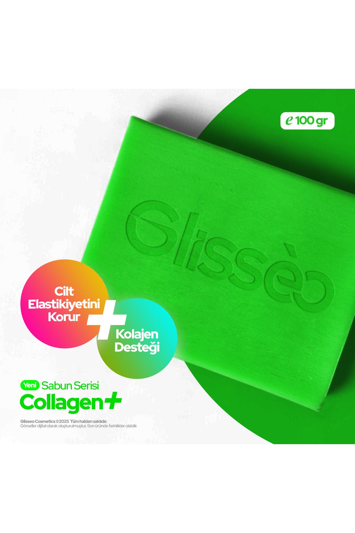 Glisseo Collagen+ Ceramide ve Macadamia Katkılı Yüz Bakım Sabunu Kolajen ile Yenilenme Etkisi 100GR