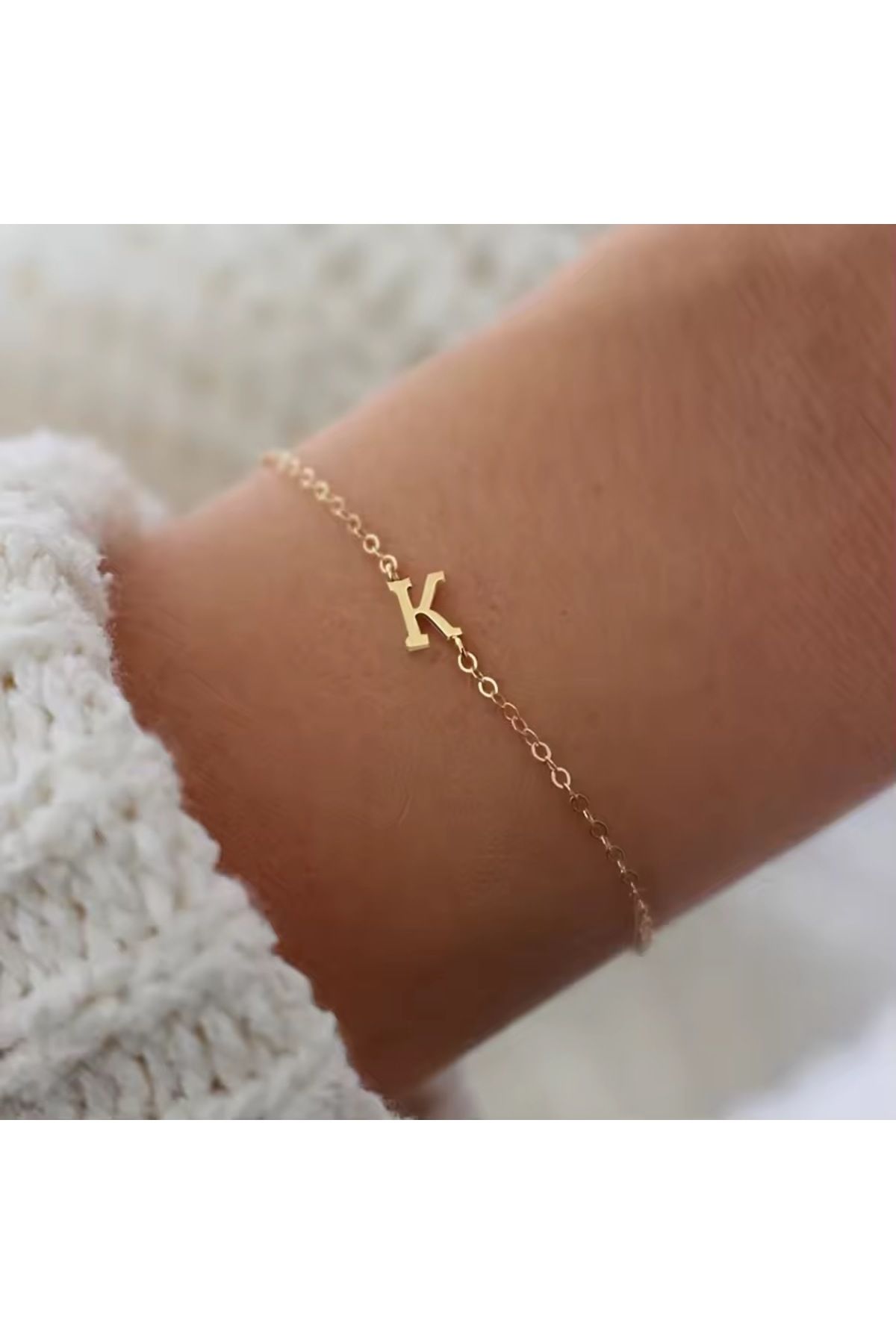 N!da Jewelry Kişiye Özel Minimal Harf Bileklik | Ayarlanabilir Tasarım | Hediye Kutulu