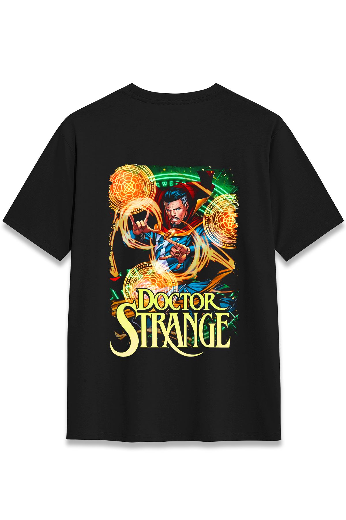 EZG Business Doctor Strange Model Sırt Baskılı T-Shirt Unisex %100 Pamuk Cotton Rahat Regular Halftone Tişört