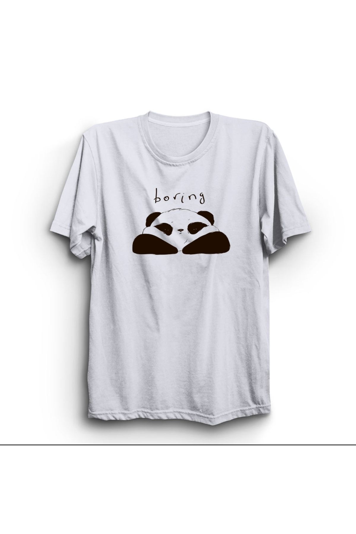 The Fame Panda, Bear, Boring, Sıkıcı Baskılı %100 Pamuk Tişört
