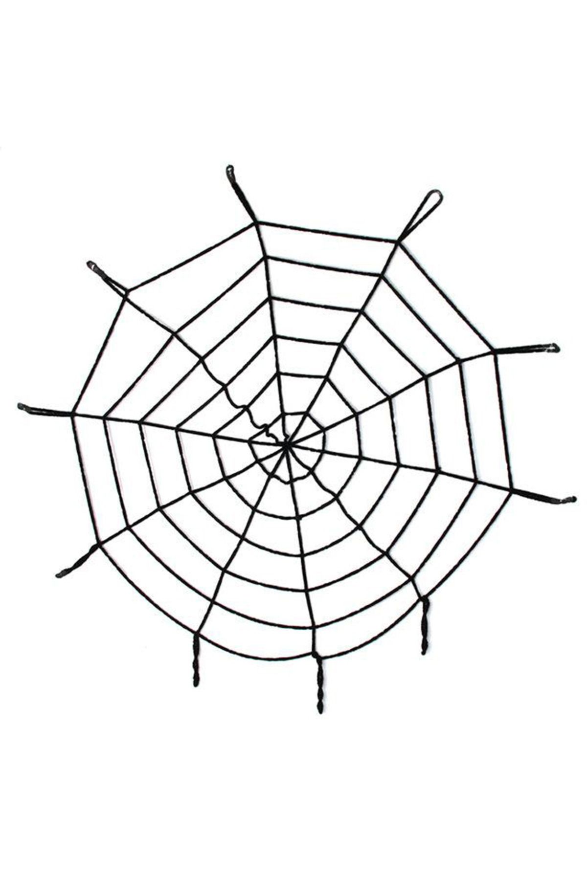 Easy Tedarik Halloween Cadılar Bayramı Örümcek Ağ Dekor Siyah 1.5 Metre