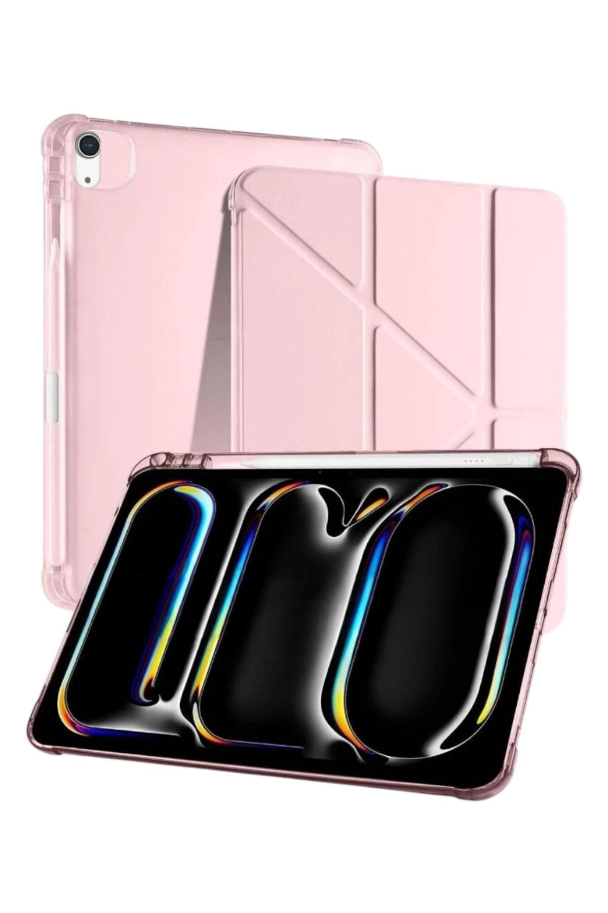KILIF HOUSE Apple iPad Air 13inç M2 2024 Uyumlu Kılıf Kalem Şarj Bölmeli Tablet Kılıfı A2898 A2899 A2900