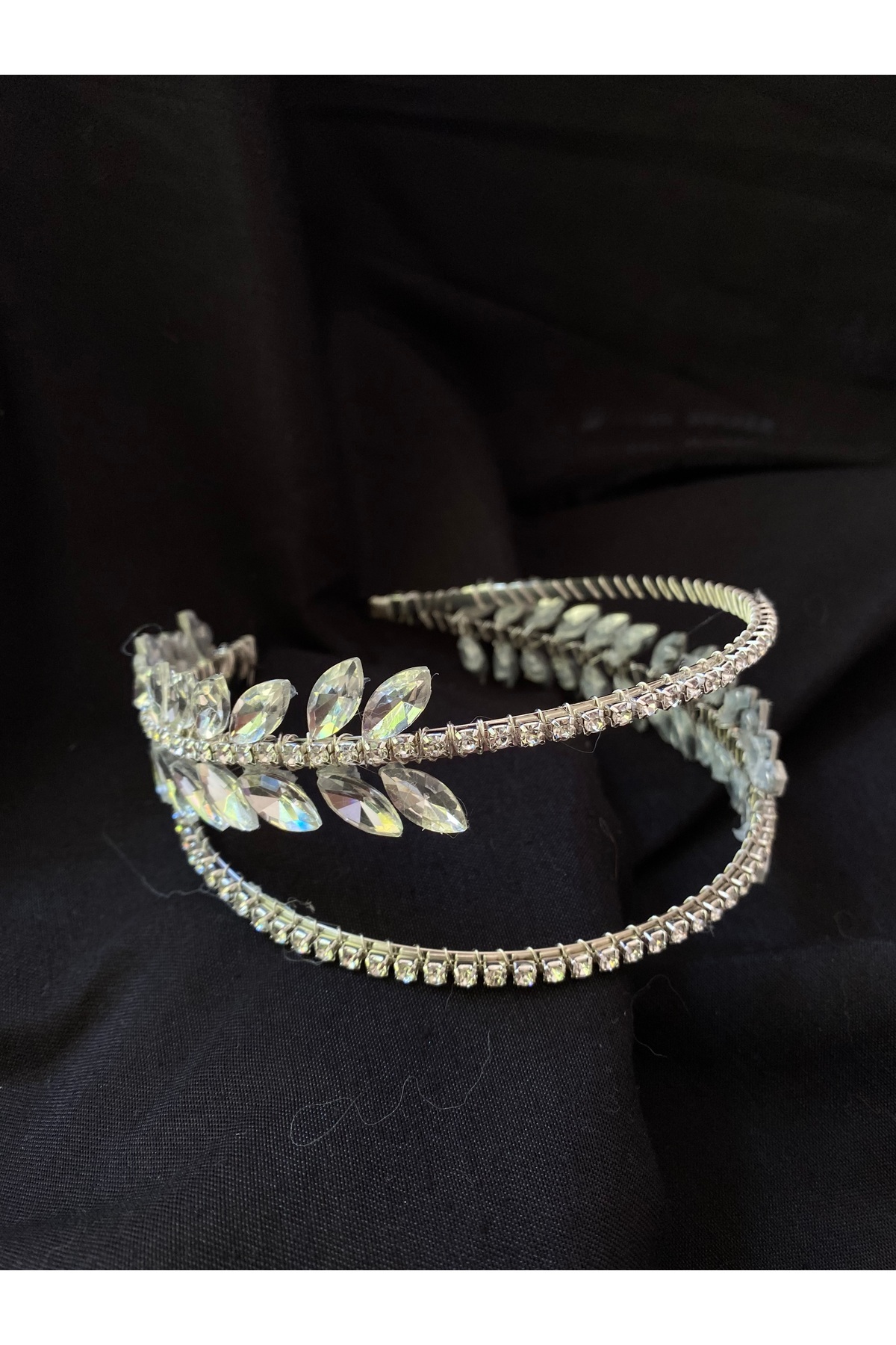 Handmade Double Row Special Day with Zircon Gemstone,after Bridal Crown