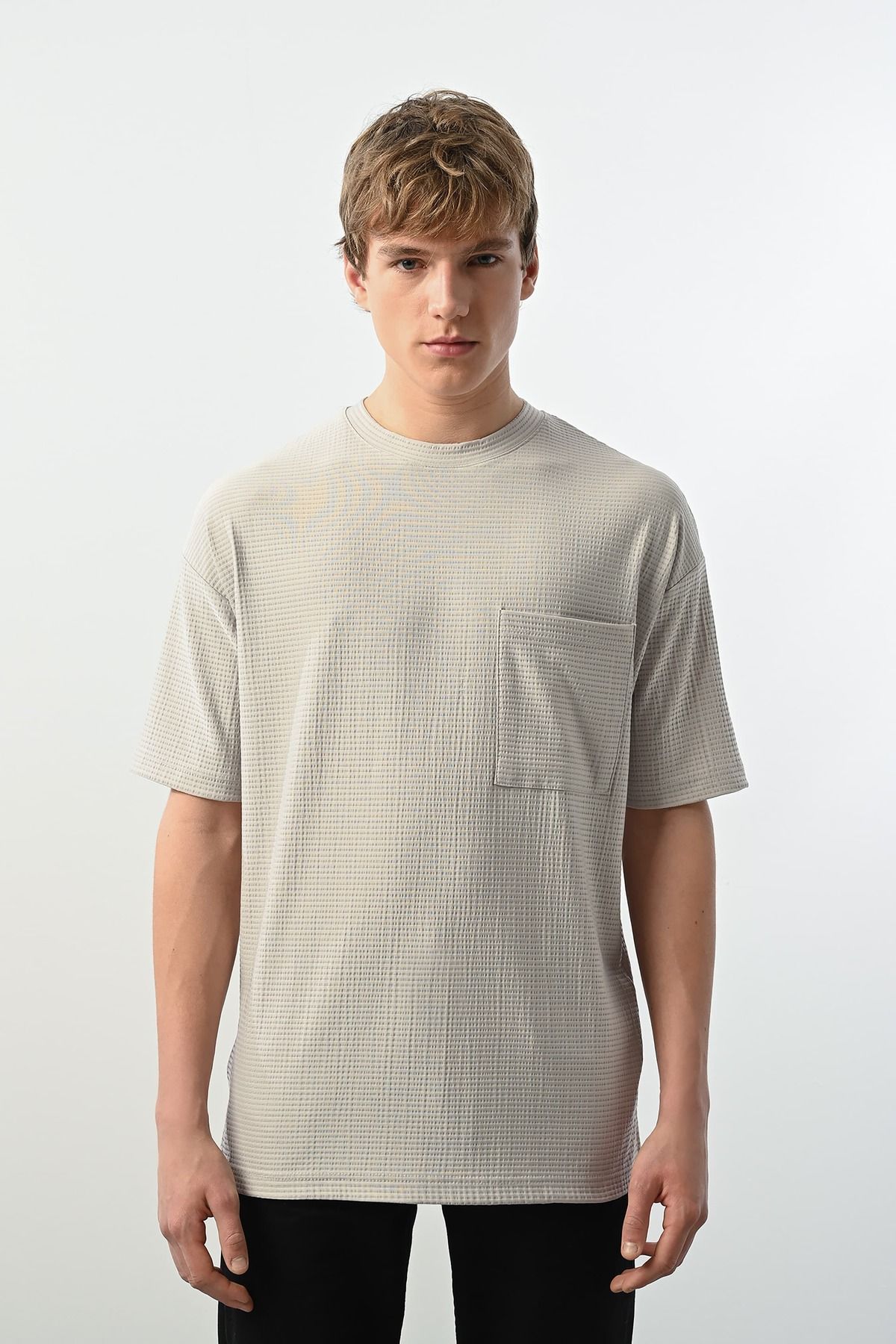 Scornic Ogz Wear Premium Gofre Full Likra Kumaş Oversize Cepli Tişört