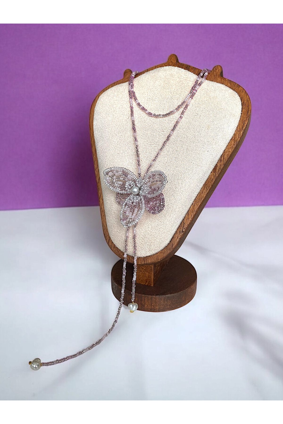 Glowelier Çiçek Kolye | Boncuk Tasarım | Handmade