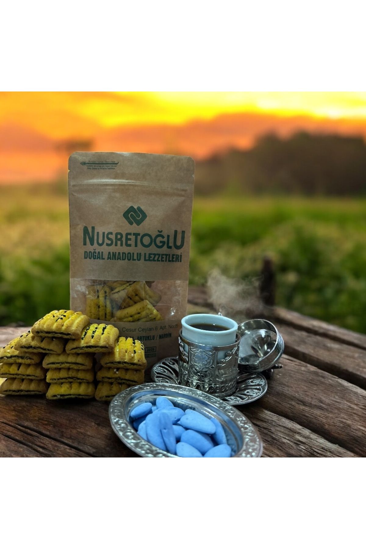 NUSRETOGLU Süryani Şifası: Hurmalı, İncirli & Zerdeçallı Kadim Çörek (Hayatınıza anlam bir mektup hediye )