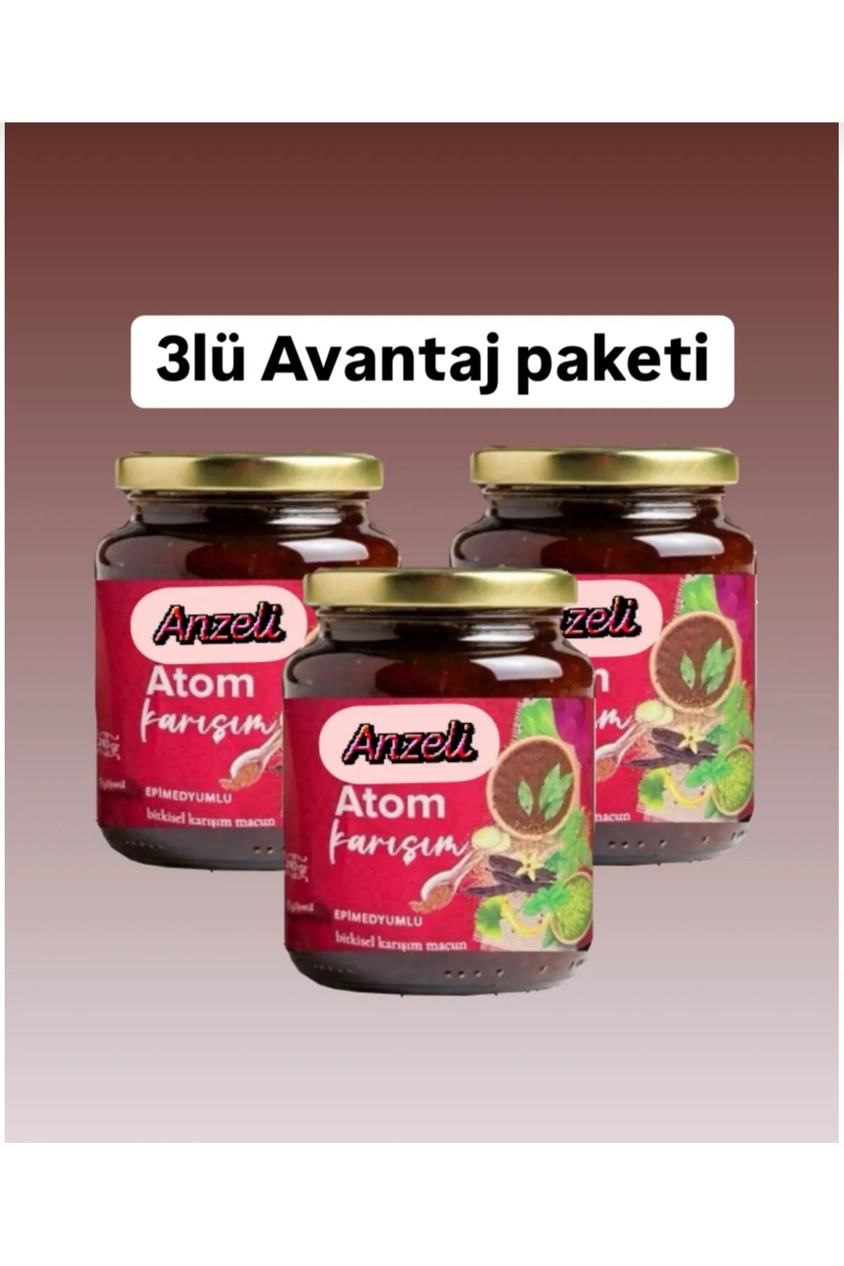 Bitkideresi Nurs Lokman Doğal Anzeli Özel Karışımlı 240 gram 3'lü avantaj paketi