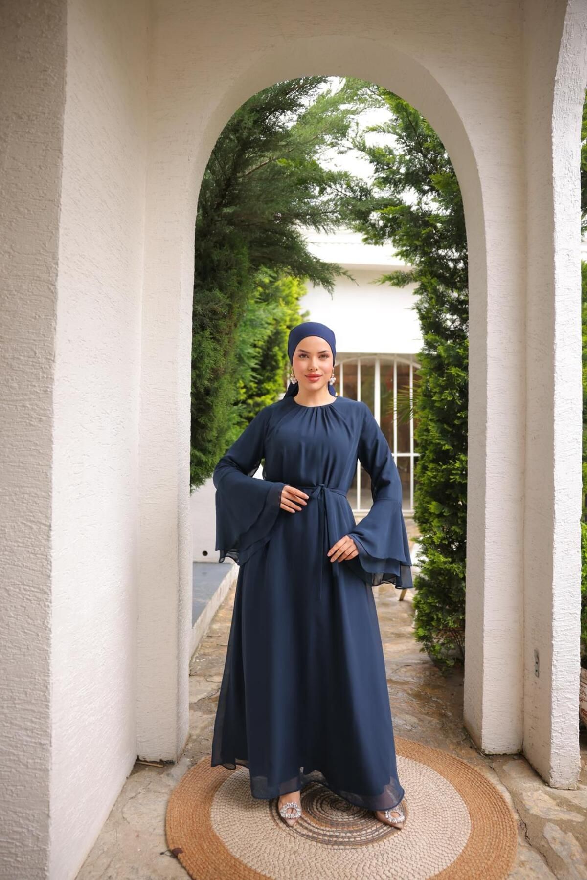 Nissra Ankanoor Astarlı Şifon Elbise Anka255088