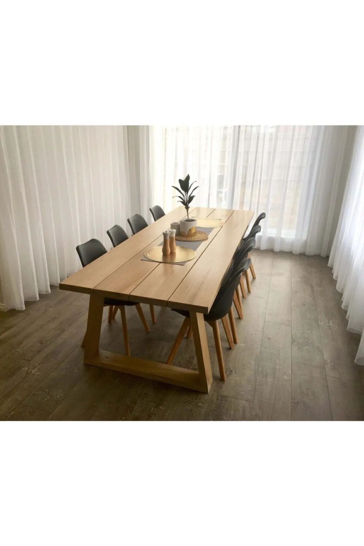 worldofwood nora- Doğal Naturel Ahşap Yemek / Toplantı / Çalışma Masası
