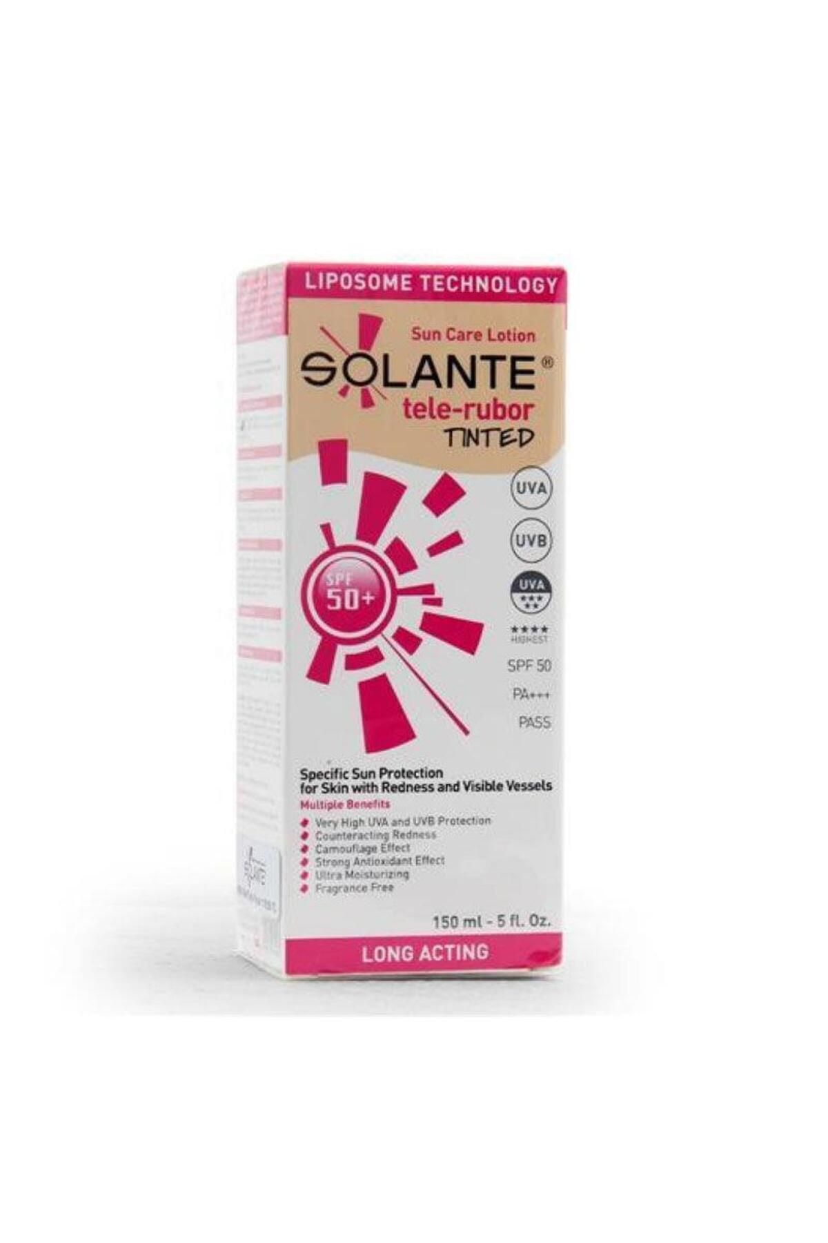 Solante Tele Rubor Tinted Spf 50 150 ML Renkli Güneş Kremi - Diş Beyazlatıcı Köpük Hediye